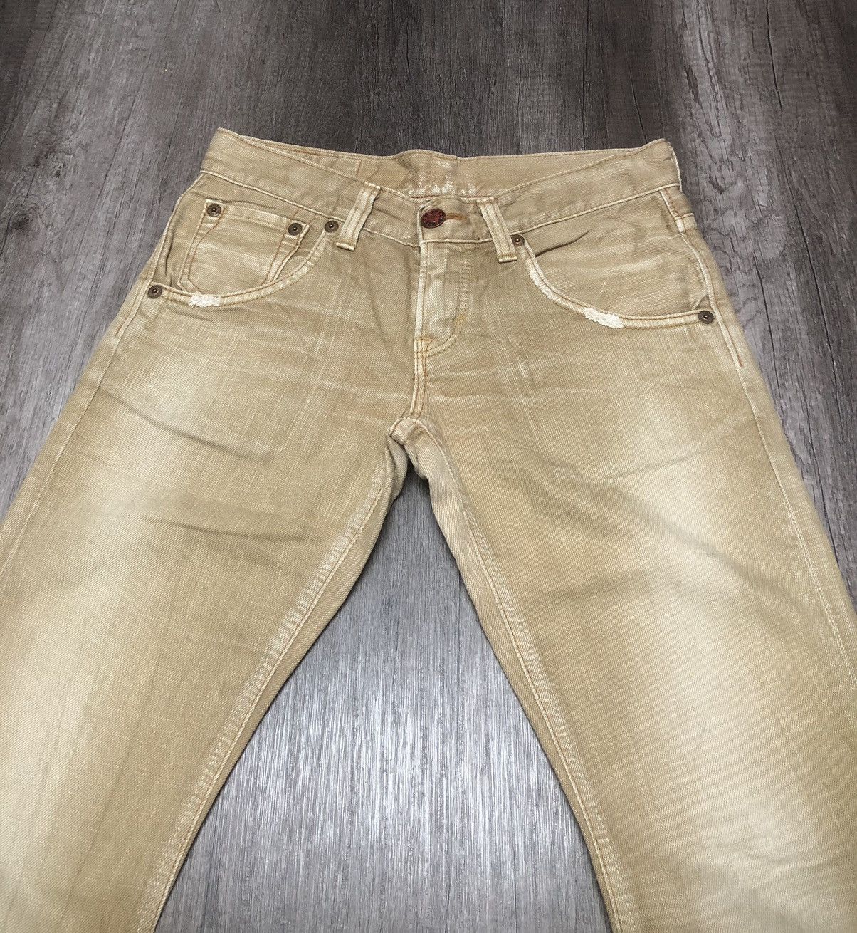 Edwin × Vintage Vintage Edwin 503 Blue Trip Flare Jeans Unisex Size US 30 / EU 46 - 4 Thumbnail