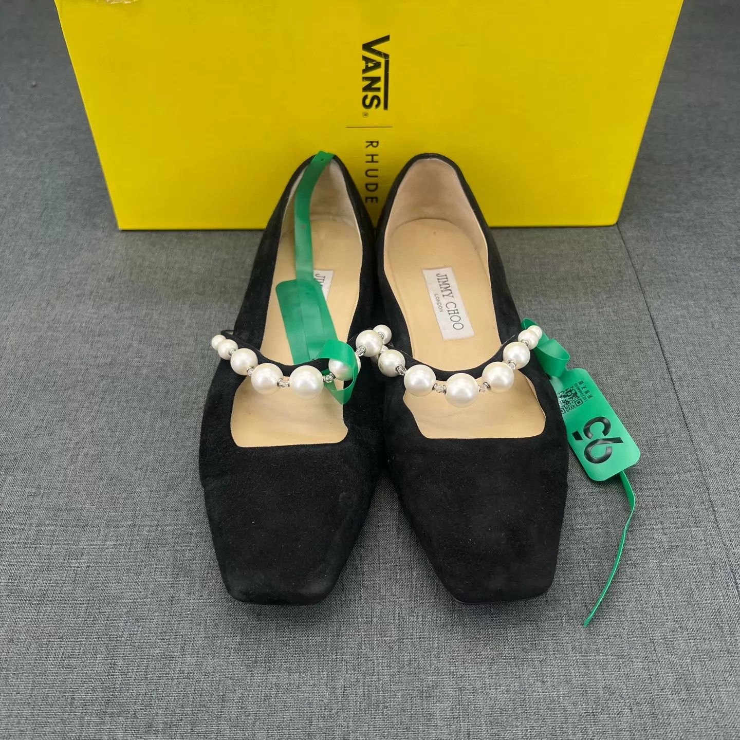 Jimmy Choo women's Jimmy Choo Black Pearl Flats 38 with box like new Size US 7.5 / IT 37.5 - 4 Thumbnail