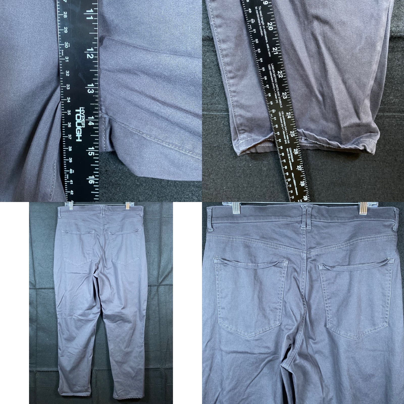 Express Express Womens Pants Gray Super High Rise Slim Modal Blend Stretch 14 Regular Size 24" / US 00 / IT 34 - 8 Thumbnail