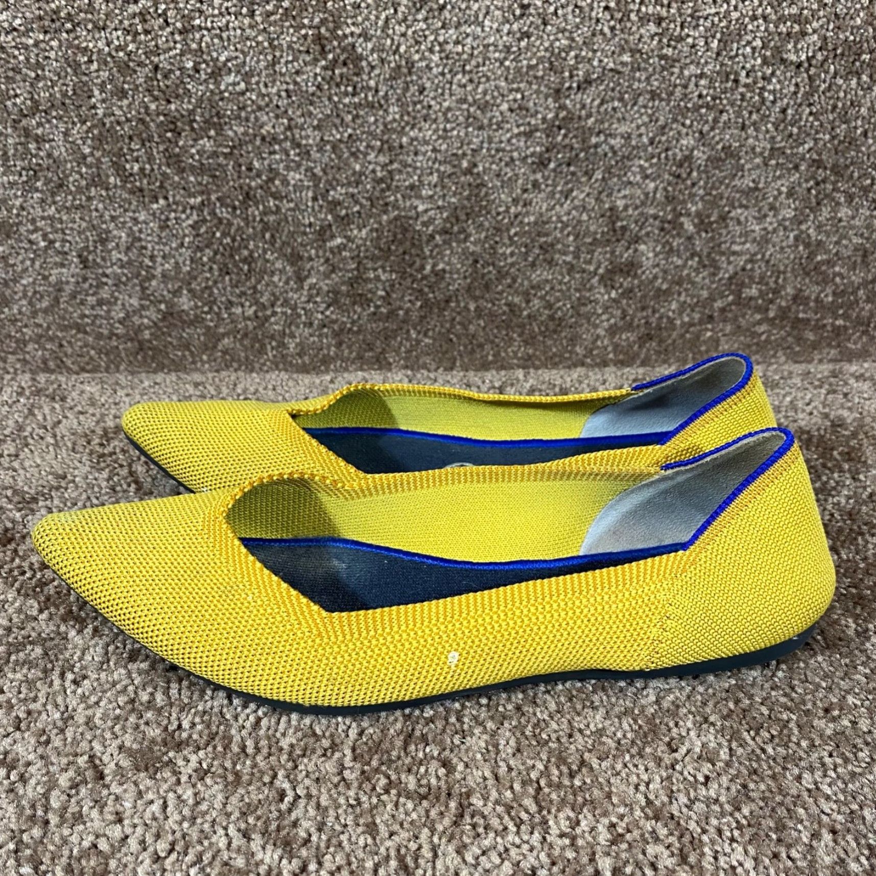 Rothy's Rothy’s Womens 8.5 Yellow Ballet Flat Workwear Casual Authentic Flat Shoes Women’s Size US 6 / IT 36 - 7 Thumbnail