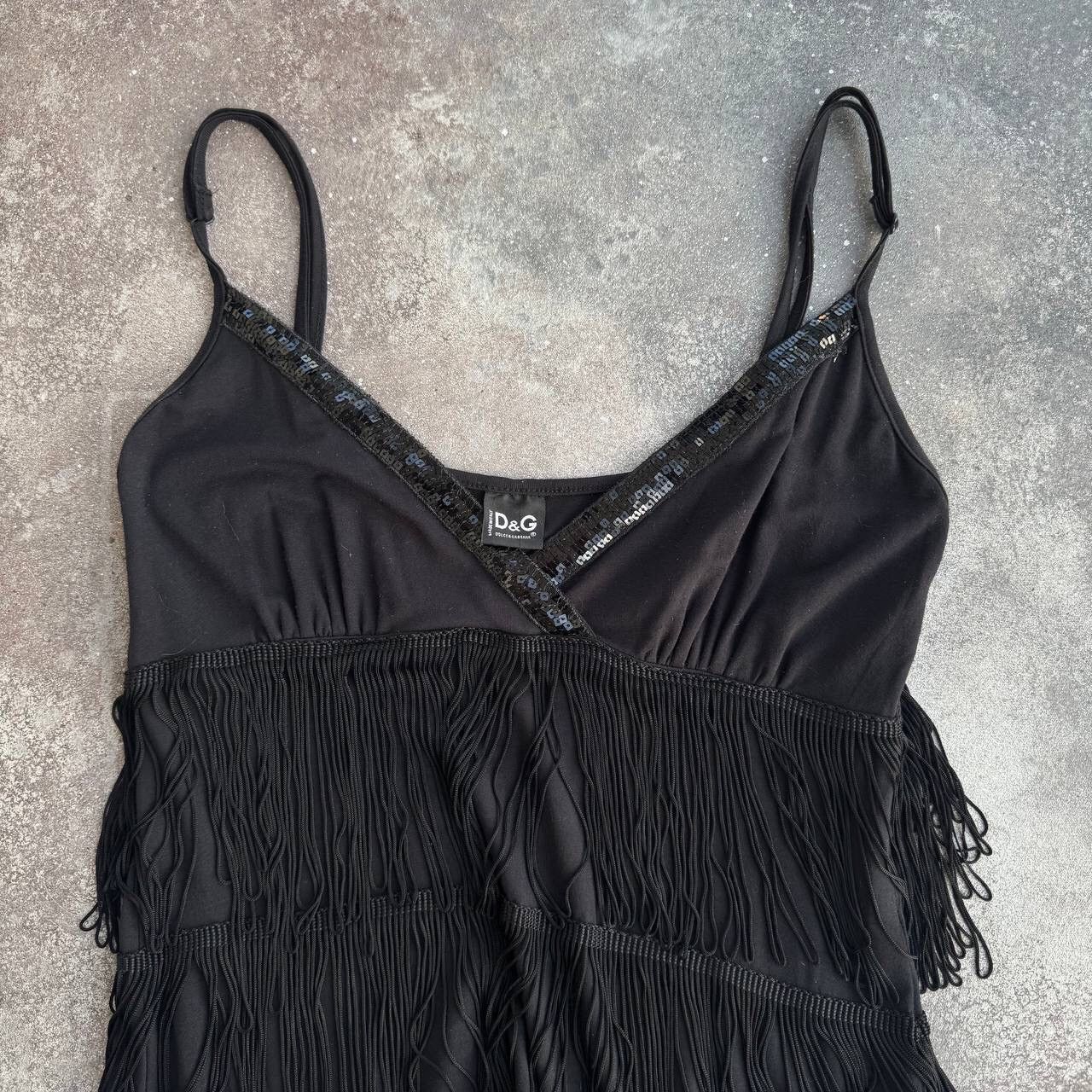 Dolce & Gabbana D&G Dolce & Gabbana Vintage Fringe Details Midi Dress Size M / US 6-8 / IT 42-44 - 5 Thumbnail