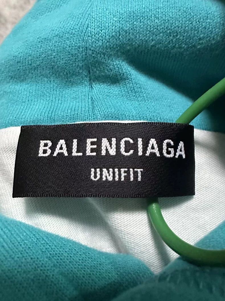 Balenciaga Balenciaga Lake blue destroys double sweater hoodie Size US XS / EU 42 / 0 - 6 Thumbnail