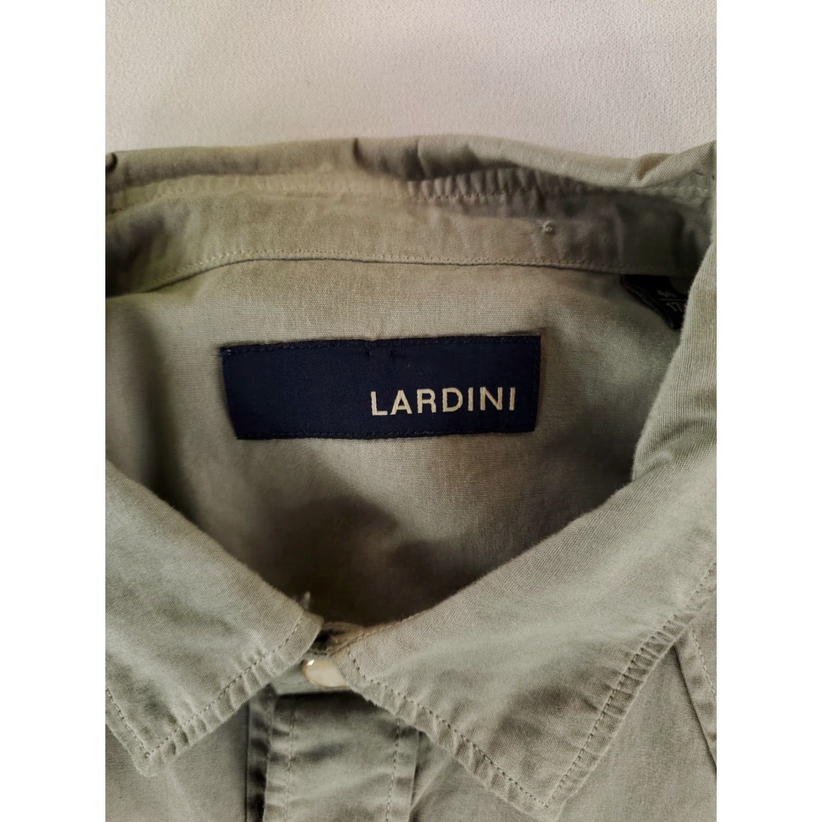 Lardini Lardini Pearl Snap Sawtooth Shirt Western Long Sleeve Green Mens XL 44/17.5 Size US XL / EU 56 / 4 - 3 Thumbnail