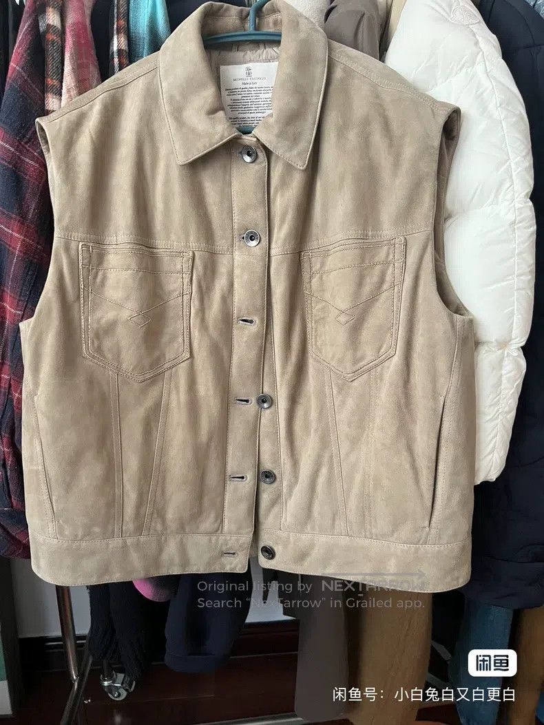 Brunello Cucinelli Brunello Cucinelli Down Deerhide Vest Jacket Size XS / US 0-2 / IT 36-38 - 3 Thumbnail