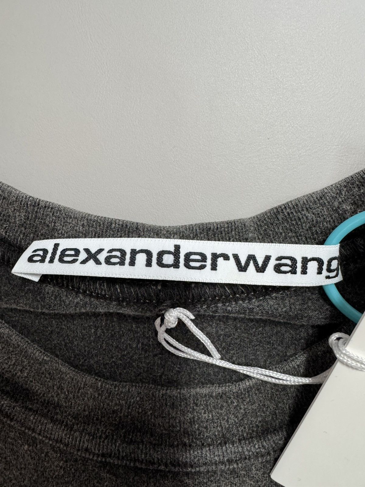 Alexander Wang NWT Distressed Skyline Logo Tee Unisex - Washed Charcoal, XS Size XS / US 0-2 / IT 36-38 - 4 Thumbnail