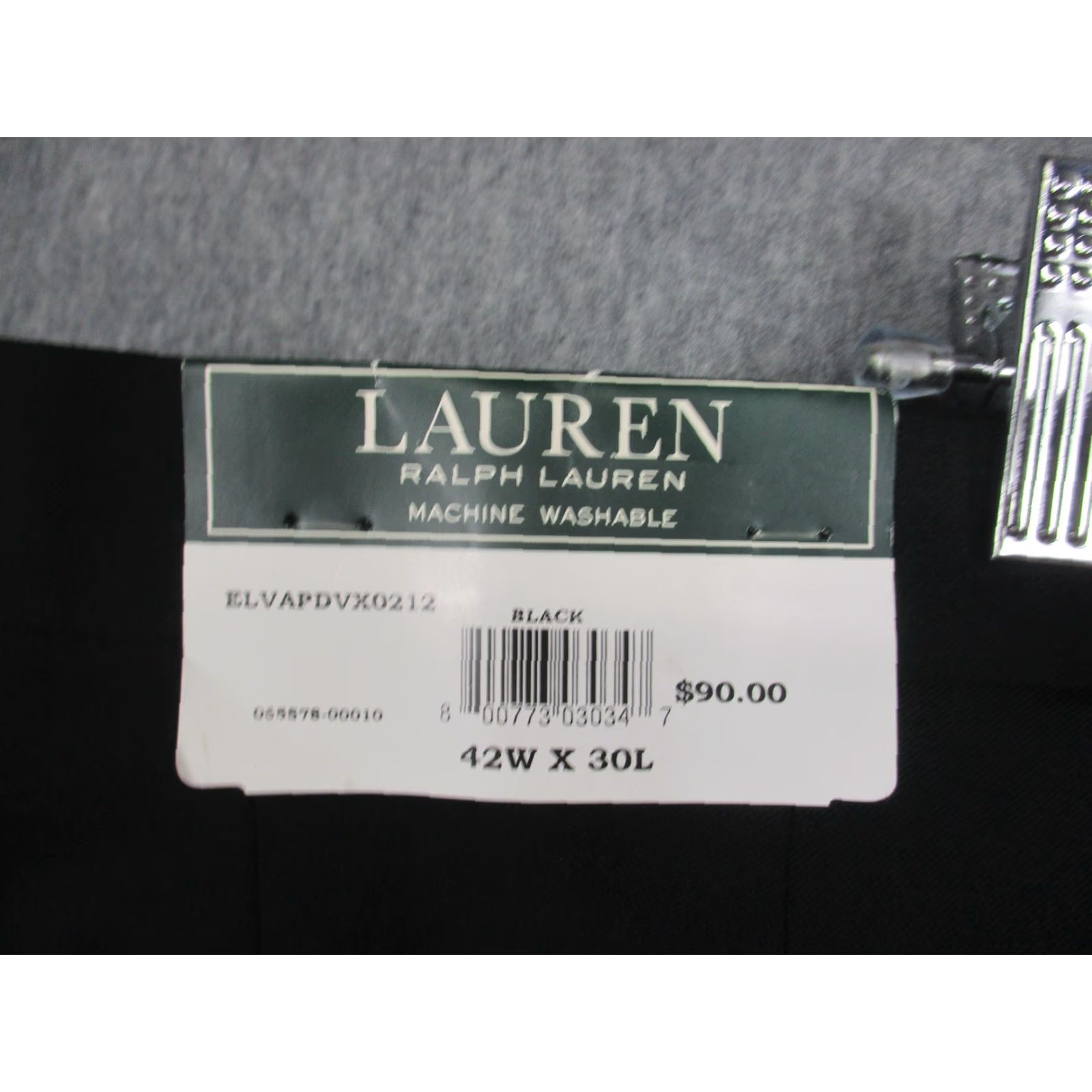 Ralph Lauren Lauren Ralph Lauren Pants Mens 42x30 Black Flat Front Dress Machine Washable Size US 42 / EU 58 - 6 Thumbnail