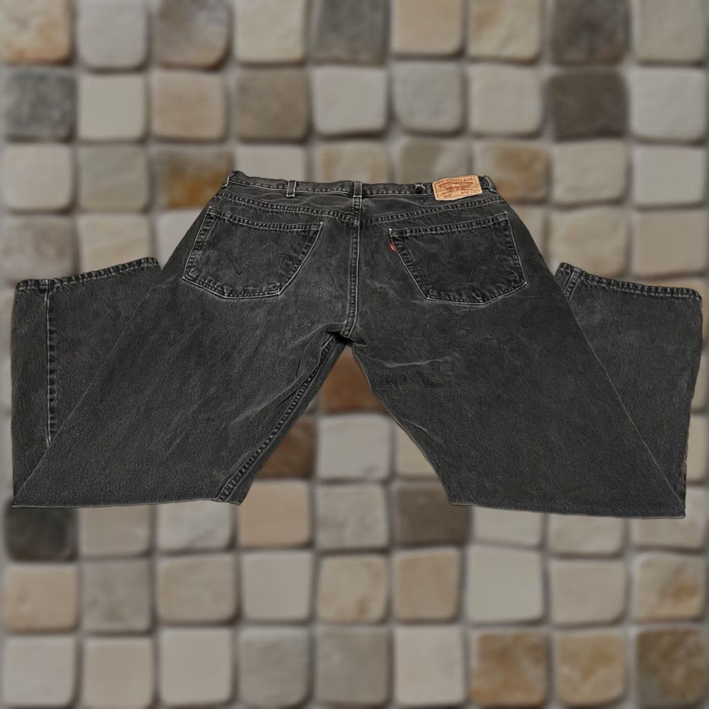Levi's Levi's 505 Jeans Mens Regular Straight 36x30 Black Distressed Y2K USA 5-Pocket Denim 30 In Inseam Zip Button Closure Store Listing Size US 36 / EU 52 - 1 Thumbnail