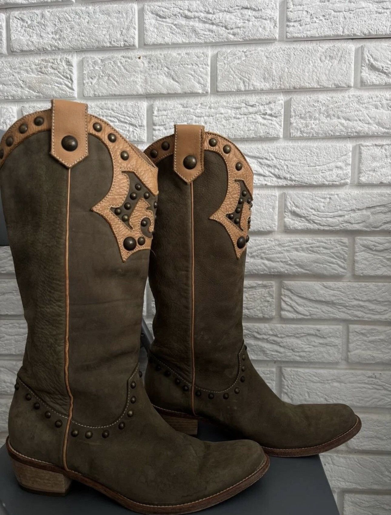 Moschino Moschino Jeans women leather cossack boots big logo Size US 8 / IT 38 - 1 Thumbnail