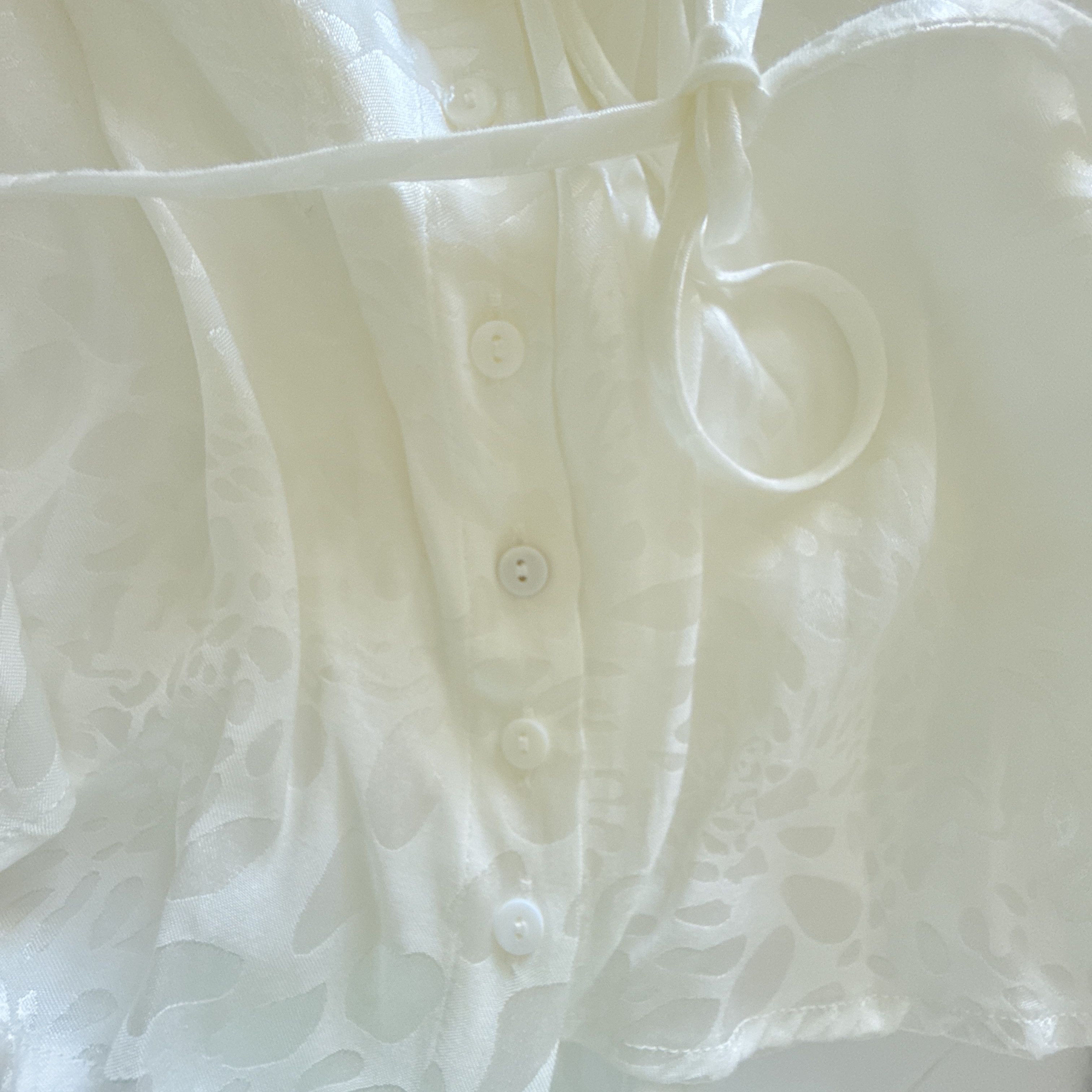 BTFL BTFL-Life V Neck Lantern Top Jacquard Elastic White Boho Size M / US 6-8 / IT 42-44 - 10 Thumbnail