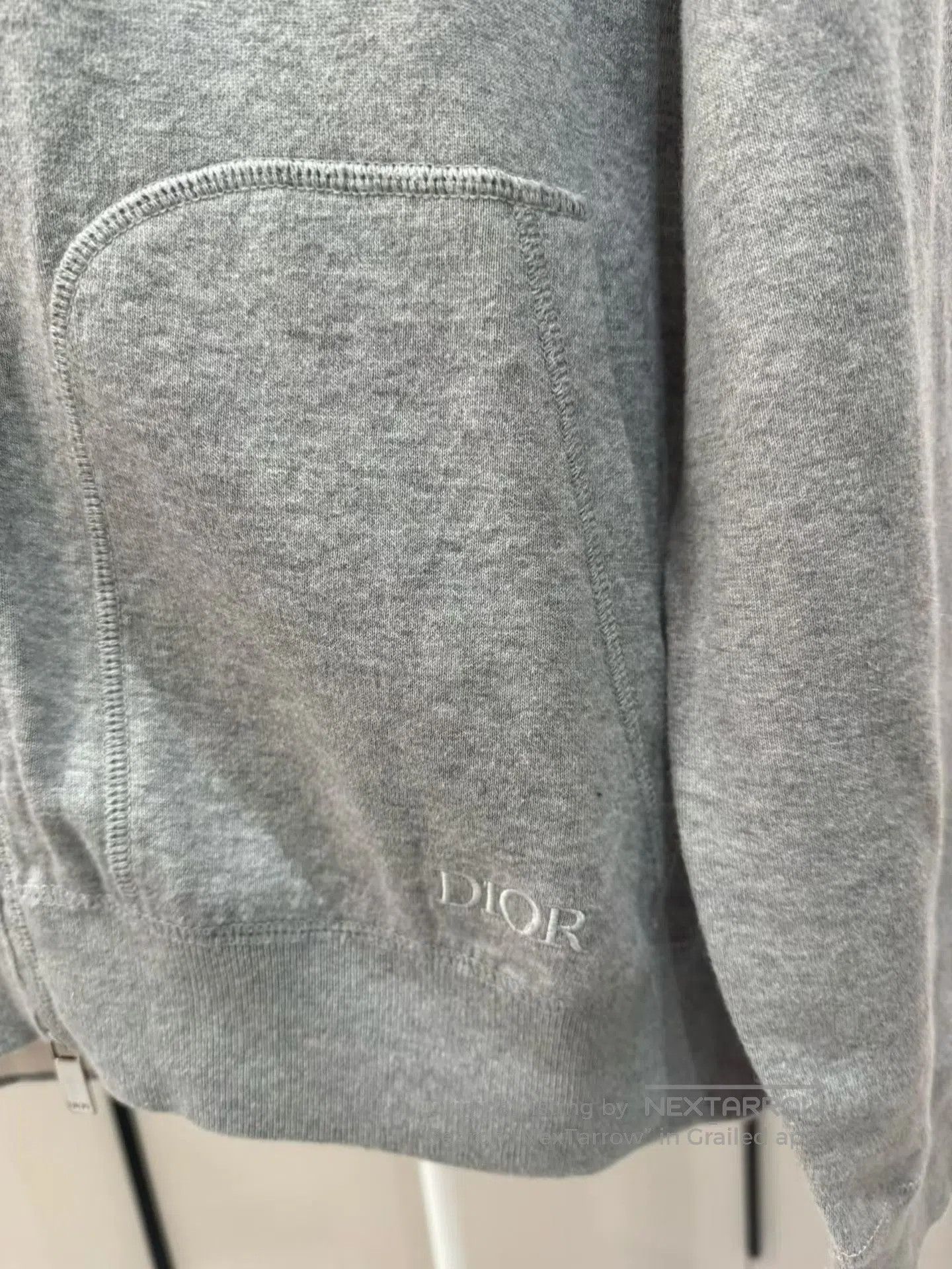 Dior Dior Grey All-Over Lining Print Zip-Up Hoodie| Size US L / EU 52-54 / 3 - 3 Thumbnail
