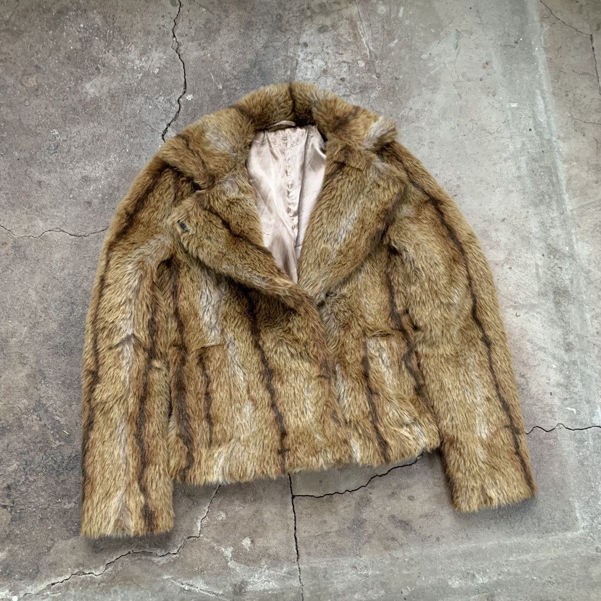 If Six Was Nine Vintage 00s Y2K Faux Fur Cropped Jacket japanese Size S / US 4 / IT 40 - 11 Thumbnail