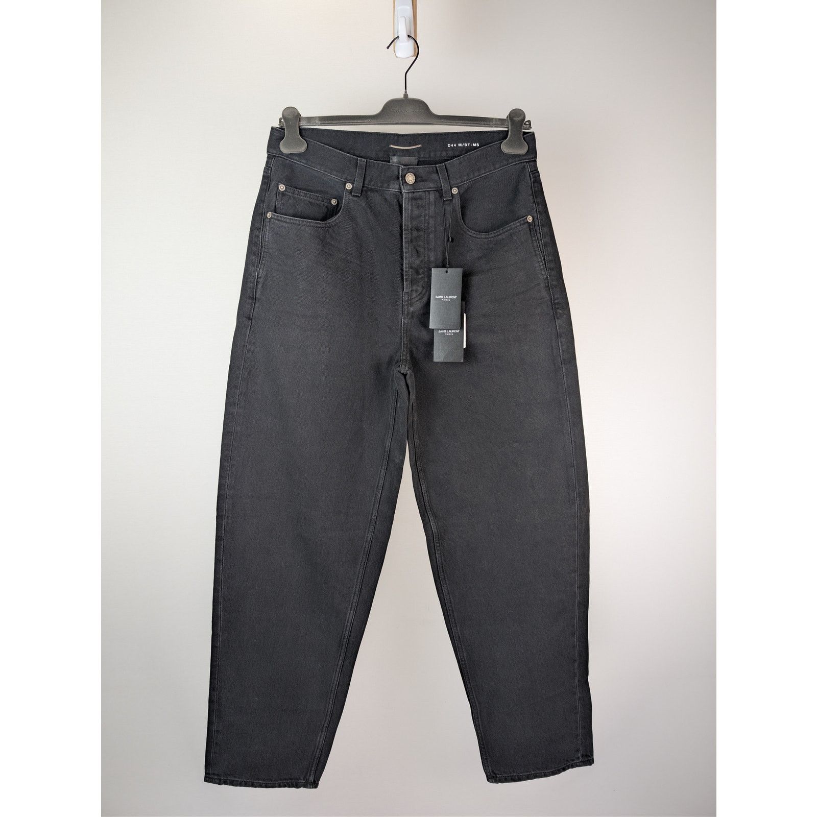 Saint Laurent Paris o1rshd1 Lame Orghini Baggy Ballon Denim Pants in Ewan Black Size US 32 / EU 48 - 1 Thumbnail