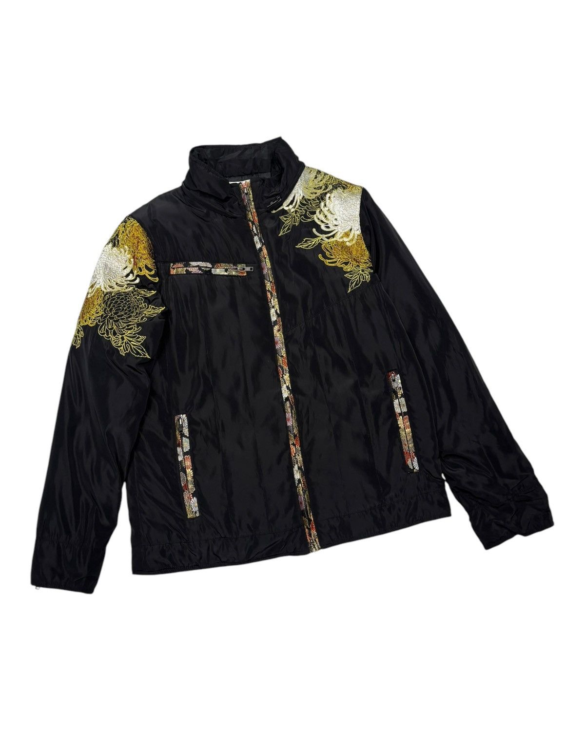 Kamakura RARE🔥JAPANESE TRADITION GEISHA EMBROIDERY PUFFER JACKET Size US M / EU 48-50 / 2 - 4 Thumbnail