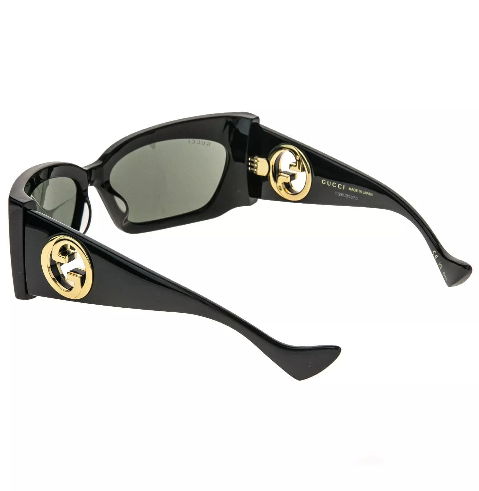 Gucci GUCCI 1412 Black Gold Logo Gg1412S Geometric Mask Wrap 001 Size ONE SIZE - 3 Thumbnail