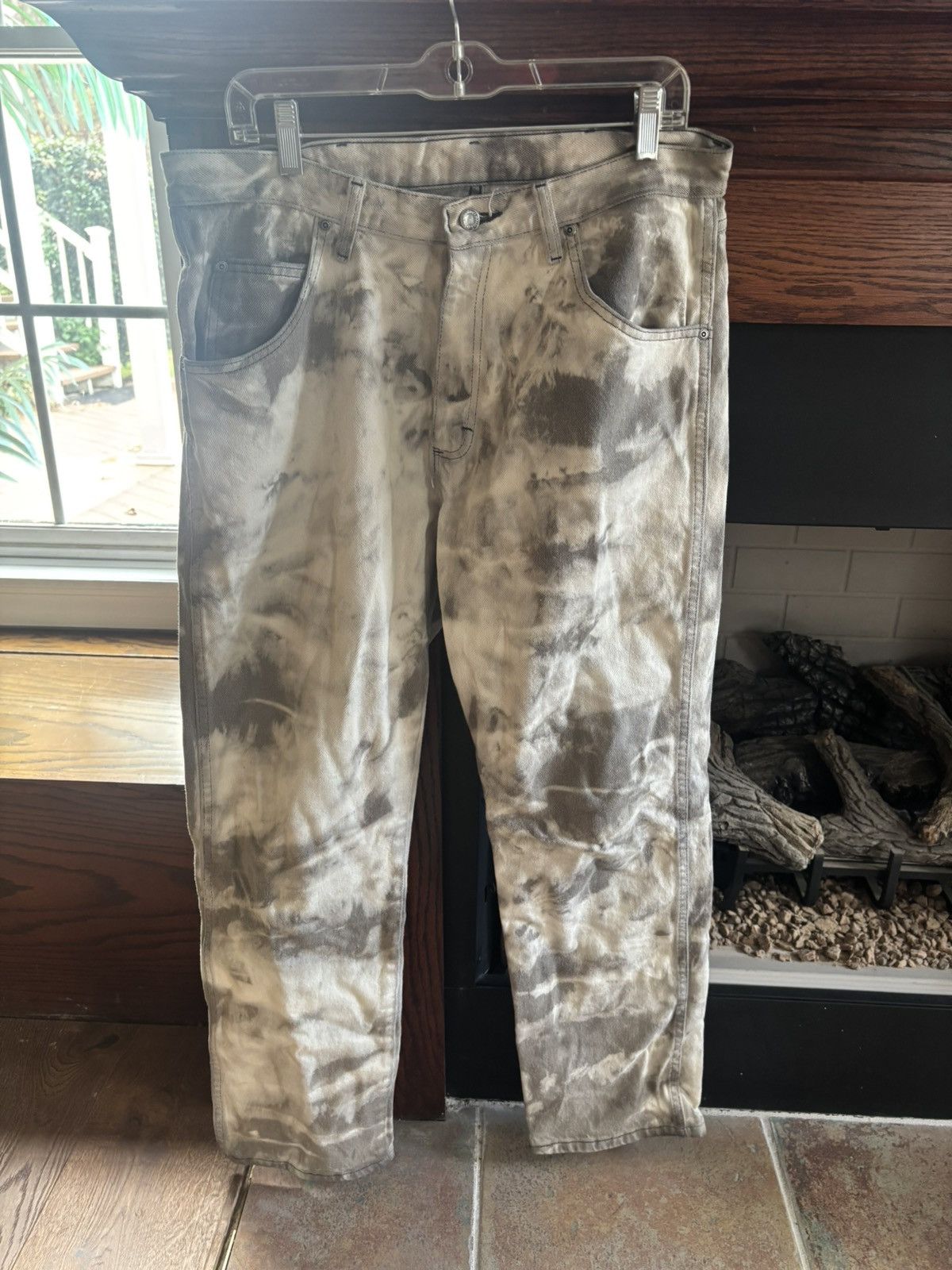 Vintage Vintage Distressed Dyed Denim Size US 33 - 2 Thumbnail
