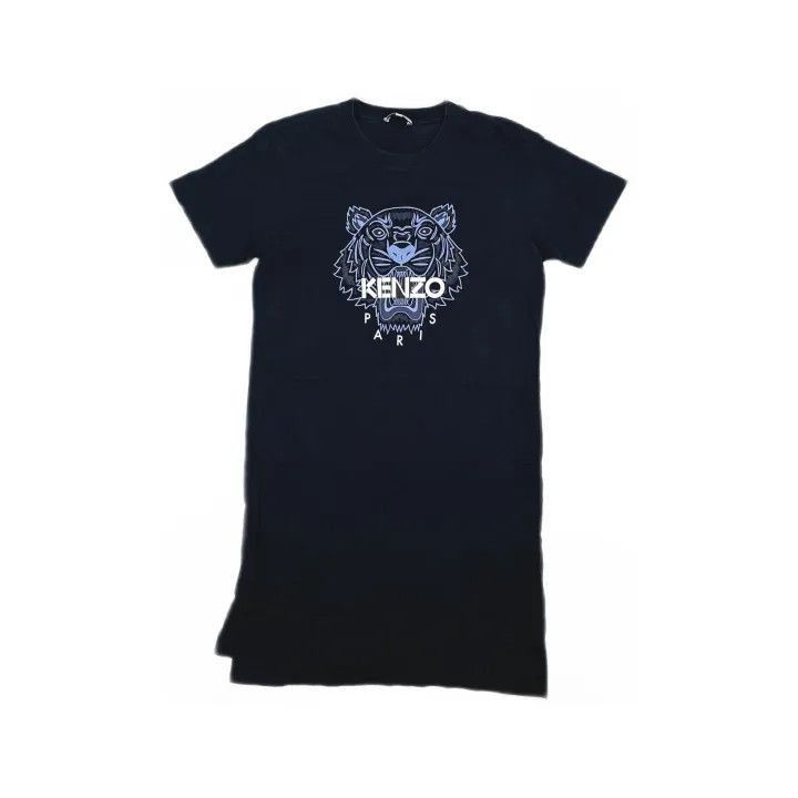 Kenzo KENZO Black Tiger Logo Short Sleeve Dress -2507 Size S / US 4 / IT 40 - 2 Thumbnail