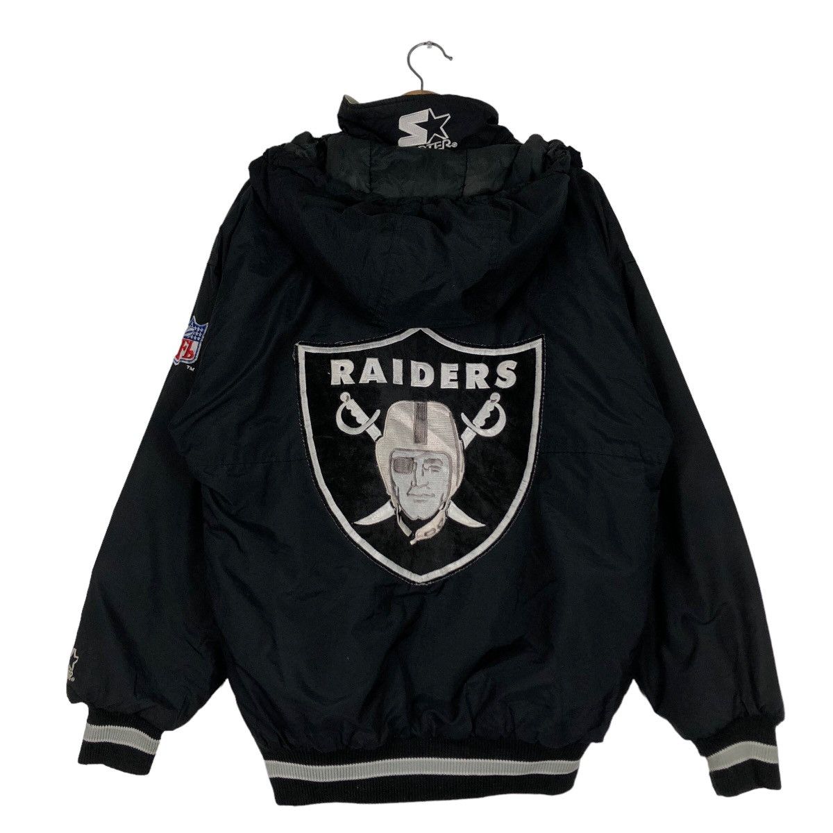 NFL 🔥Vintage Bomber Jacket Starter NFL Raiders Big Logo Size US S / EU 44-46 / 1 - 8 Thumbnail
