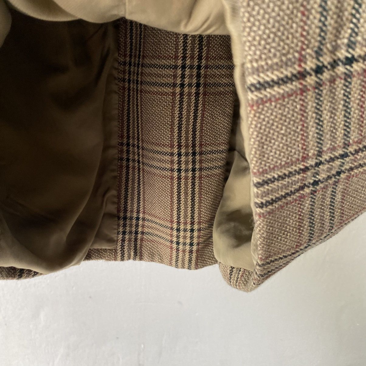 Burberry Burberrys Brown Plaid Double-Breasted Blazer Size L / US 10 / IT 46 - 8 Thumbnail