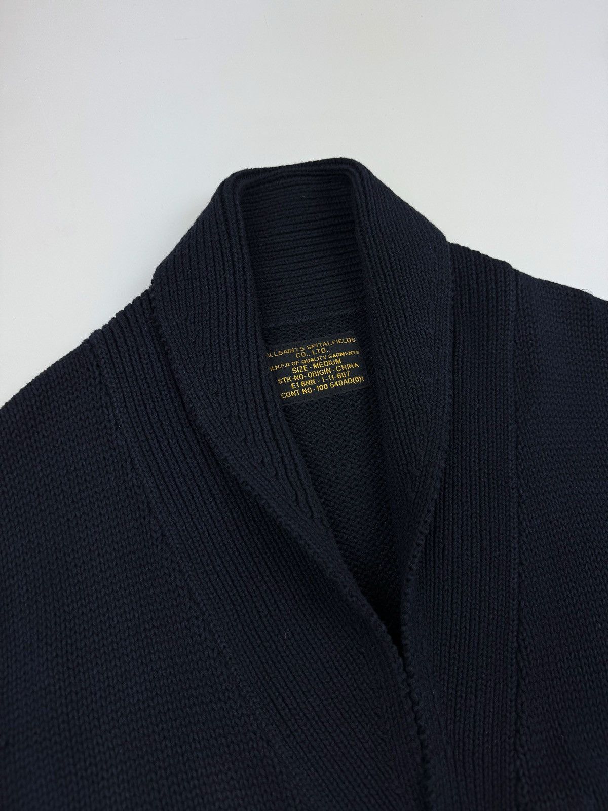 Allsaints AllSaints Ernst Linen/Cotton Navy Cardigan Size US M / EU 48-50 / 2 - 7 Thumbnail