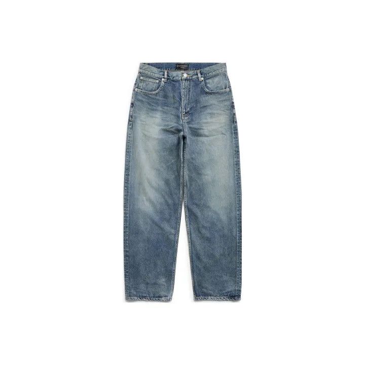 Balenciaga Balenciaga Blue High-Waisted Denim Pants Size US 27 - 1 Thumbnail