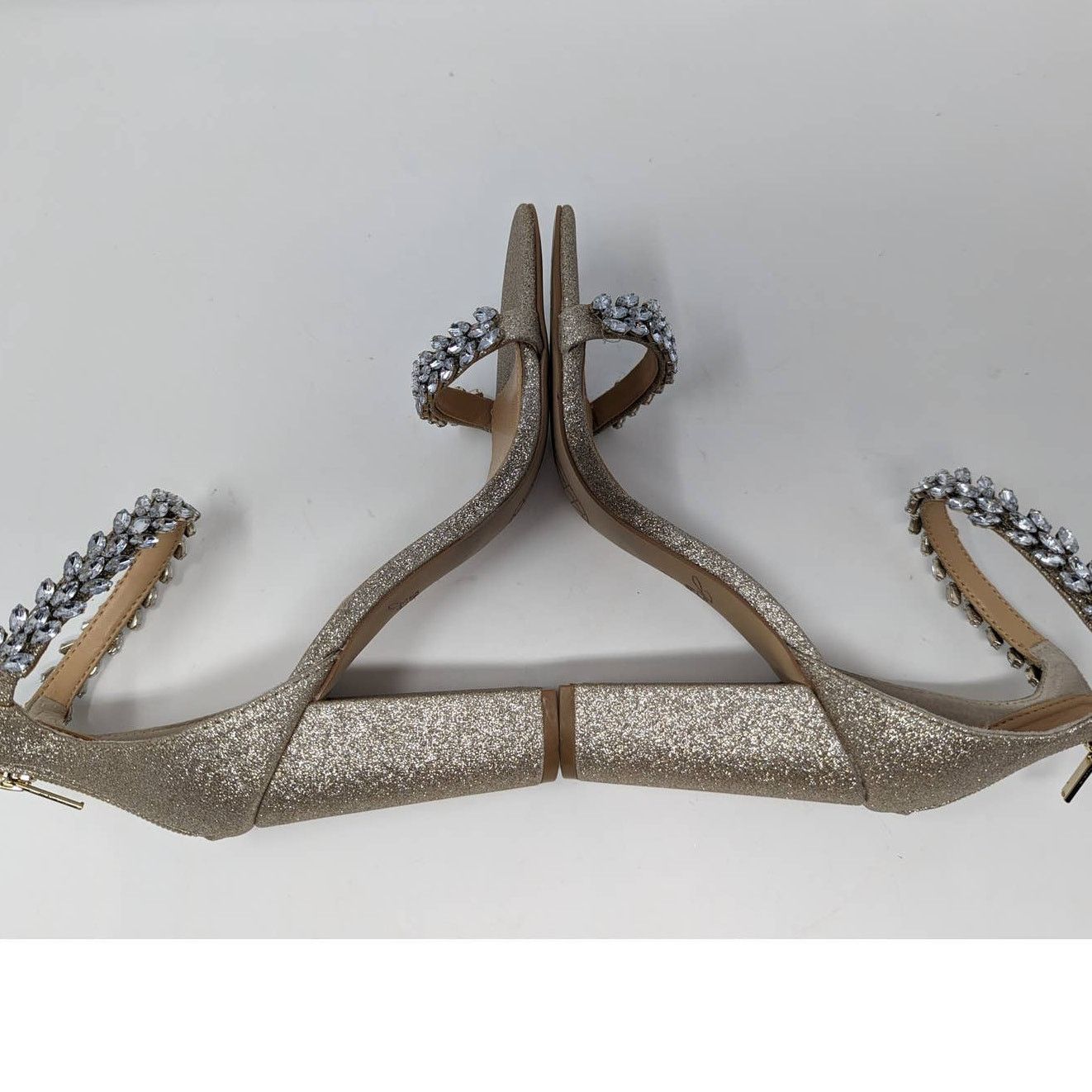 Badgley Mischka Jewel by Badgley Mischka Mayra Ankle Strap Evening Shoe Size US 7.5 / IT 37.5 - 12 Thumbnail