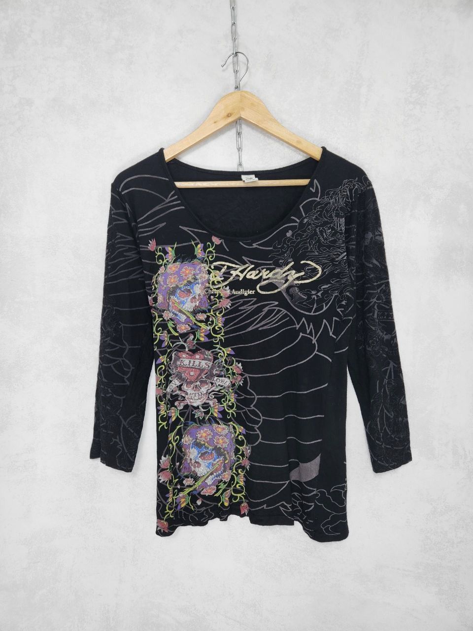 Christian Audigier Ed hardy by Christian Audigier skulls long sleeve shirt Size M / US 6-8 / IT 42-44 - 1 Thumbnail