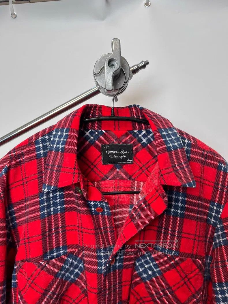 Number (N)ine Number (N)ine Flannel Plaid Red Shirt Size US M / EU 48-50 / 2 - 3 Thumbnail