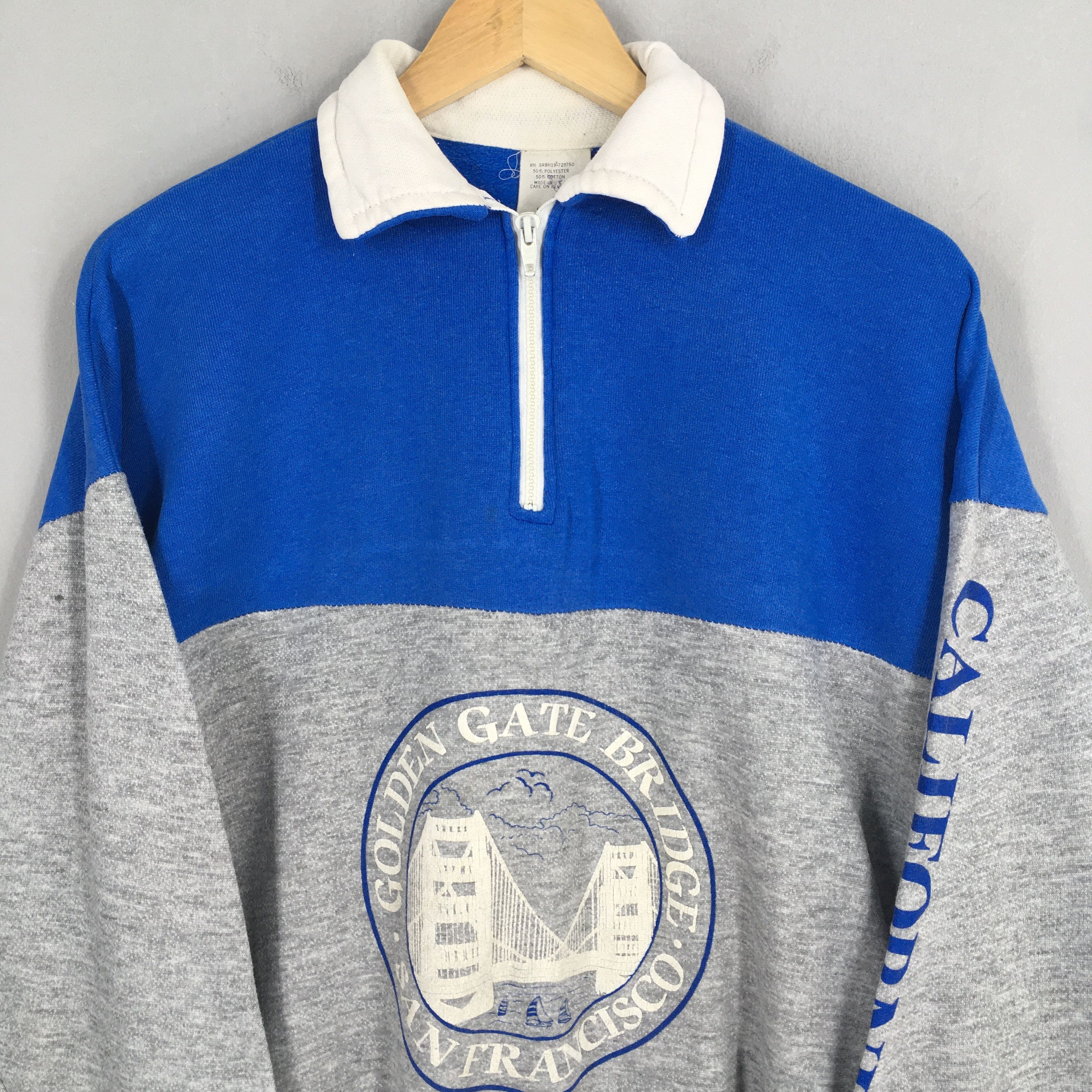 Vintage Vintage San Francisco Usa Blue Jumper Sweatshirt Large Size US L / EU 52-54 / 3 - 2 Thumbnail