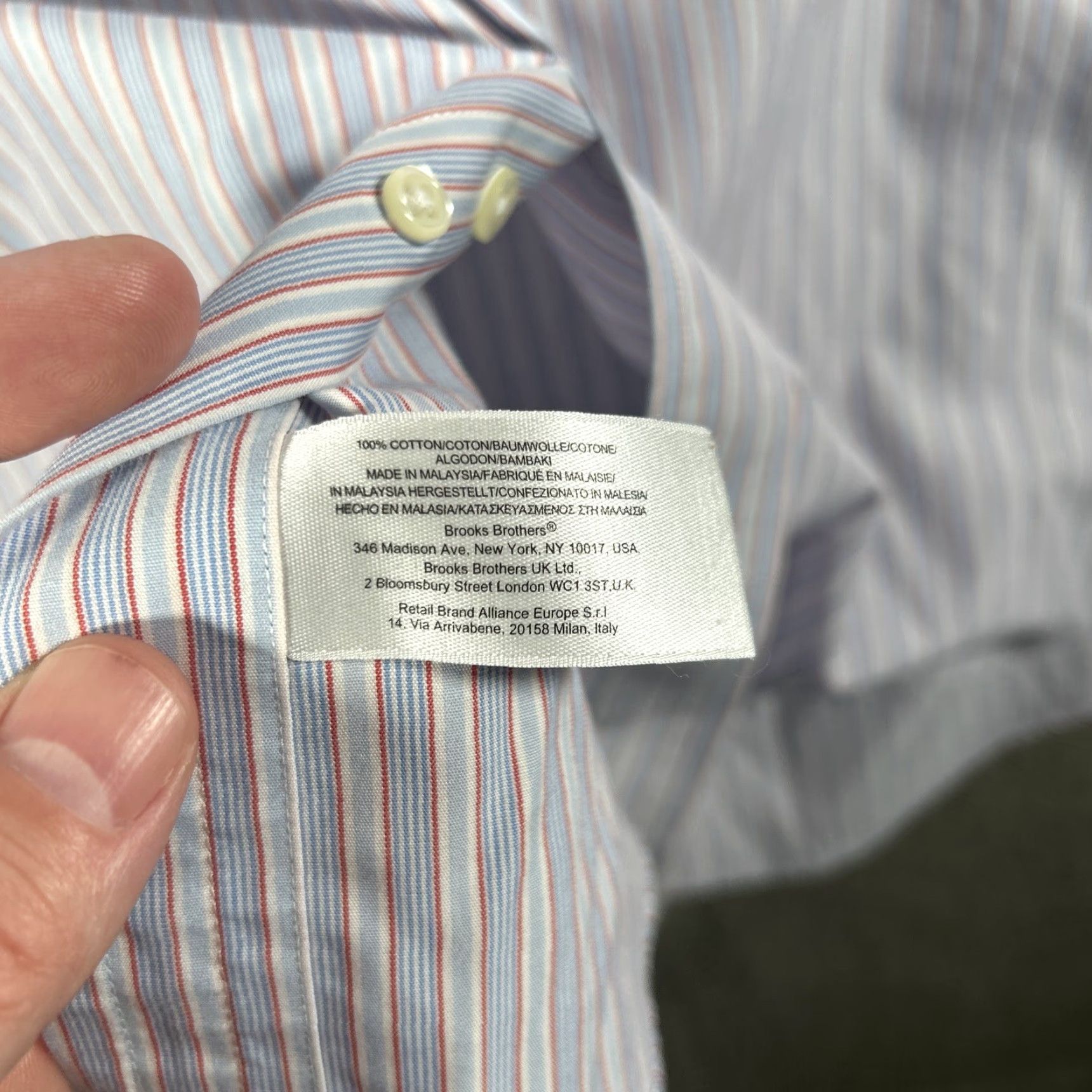 Brooks Brothers Brooks Brothers Button-Down Shirt Blue Stripe 16.5-36 Mens Long Sleeve Non-Iron Casual Regular Button-Up Collared Woven Cotton Shirt Size US XL / EU 56 / 4 - 5 Thumbnail