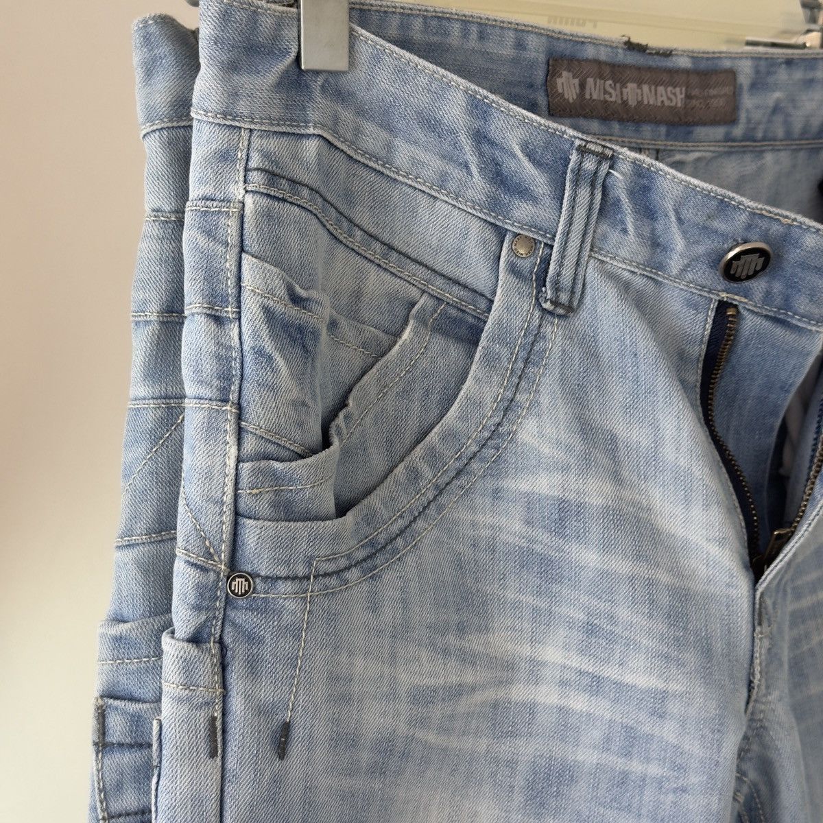 Japanese Brand Japanese Brand Multi-pocket Pants Denim Baggy Bidtressed Size US 32 / EU 48 - 10 Thumbnail