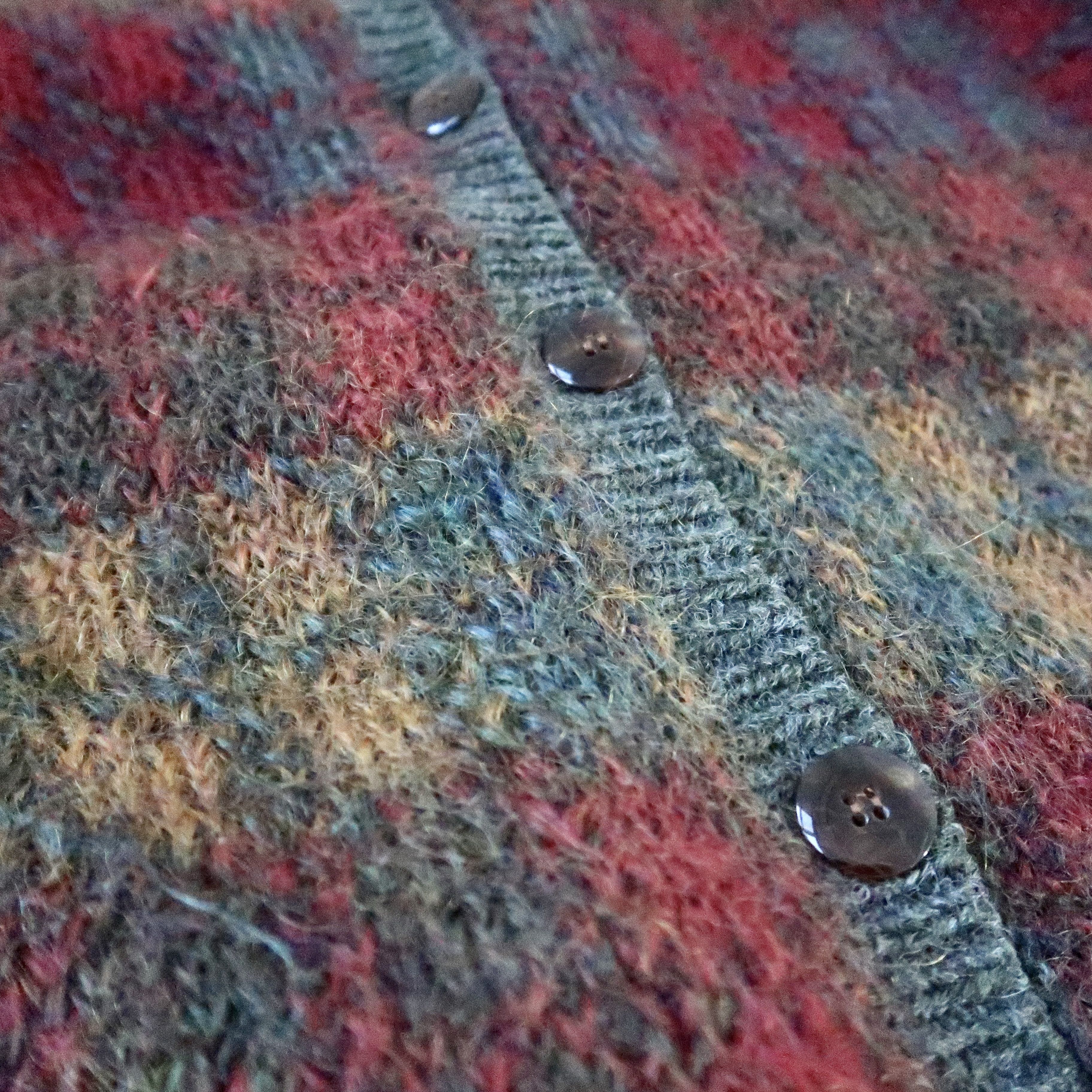 Vintage 1990s SUSAN BRISTOL nylon lined mohair-mix cardigan Size L / US 10 / IT 46 - 12 Thumbnail