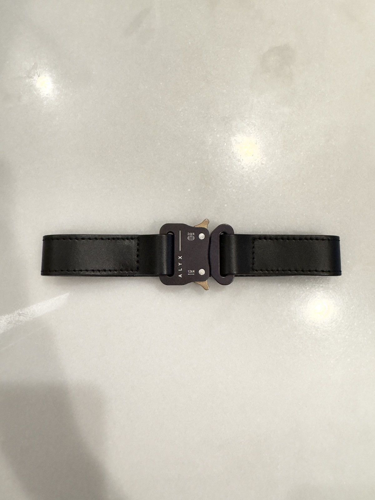 1017 ALYX 9SM Alyx Black Leather Mini Buckle Cuff Size ONE SIZE - 2 Thumbnail