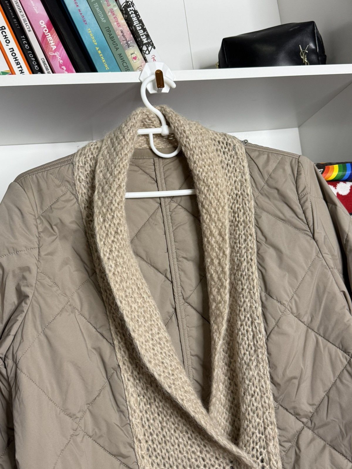 Other Violanti Wool collar Beige down jacket size L Size L / US 10 / IT 46 - 7 Thumbnail