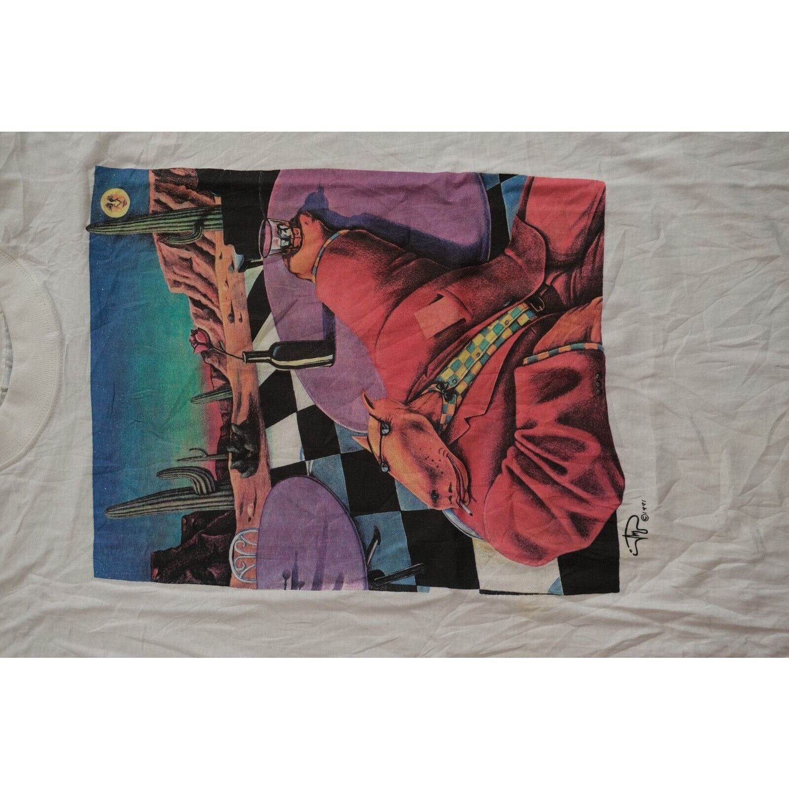 Other Vintage 1990s Artwear Collection Unisex Large White Shirt Size US L / EU 52-54 / 3 - 2 Thumbnail