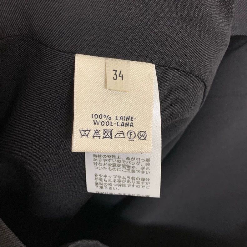 Hermes Hermes Black Wool Midi Skirt Size 34-2506 Size 33" - 3 Thumbnail