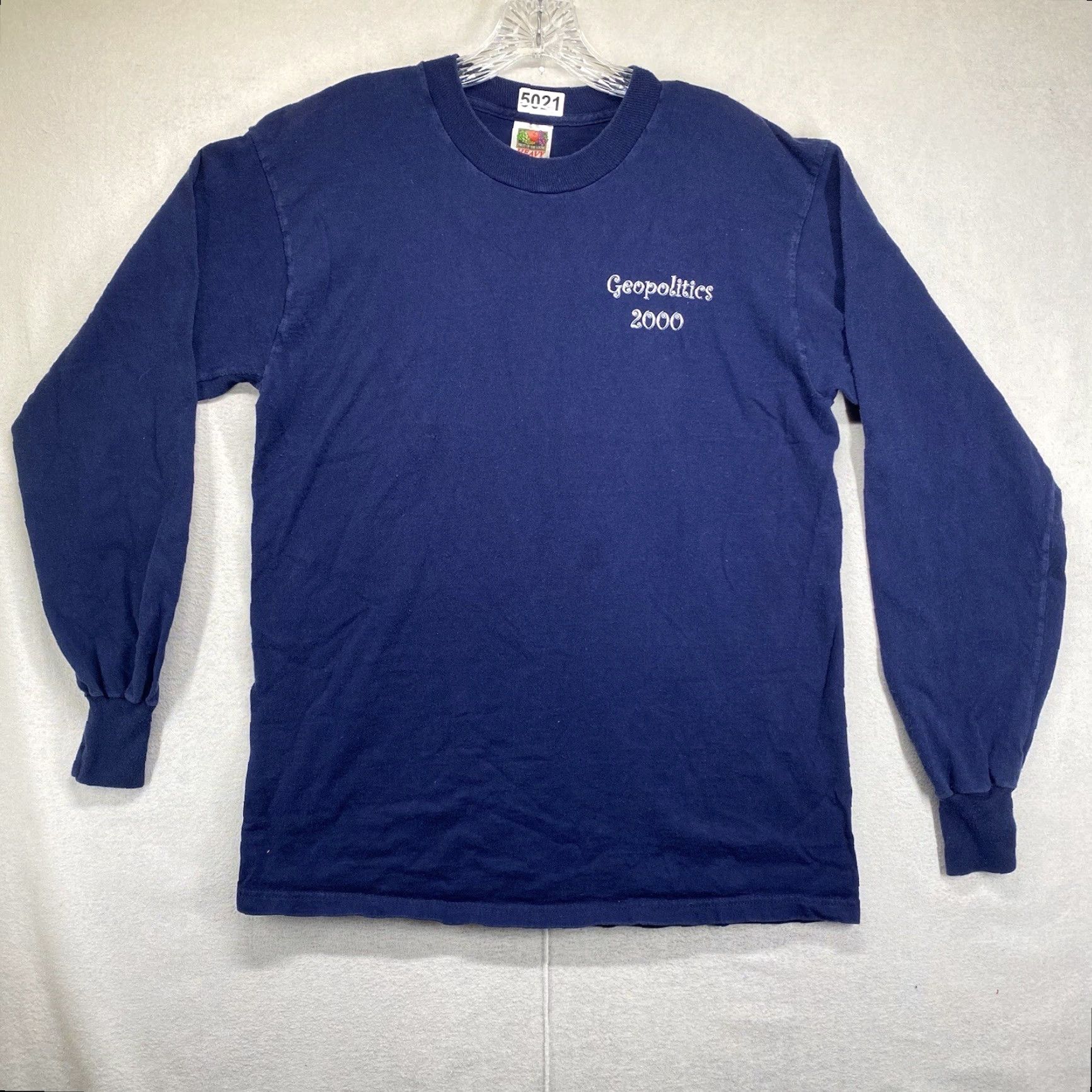 Fruit Of The Loom VINTAGE Fruit of the Loom T-Shirt Men's Medium Long Sleeve Blue Political 2000s Y2K Republican Democrat Presidential Election Size US M / EU 48-50 / 2 - 3 Thumbnail