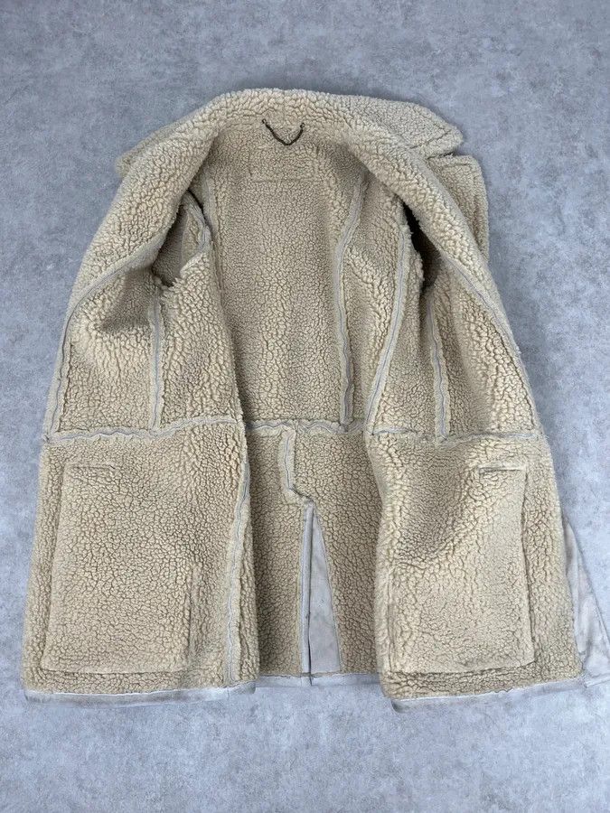 Maison Margiela 2012 Maison Margiela H&M Beige Leather Fur Coat Size US L / EU 52-54 / 3 - 8 Thumbnail
