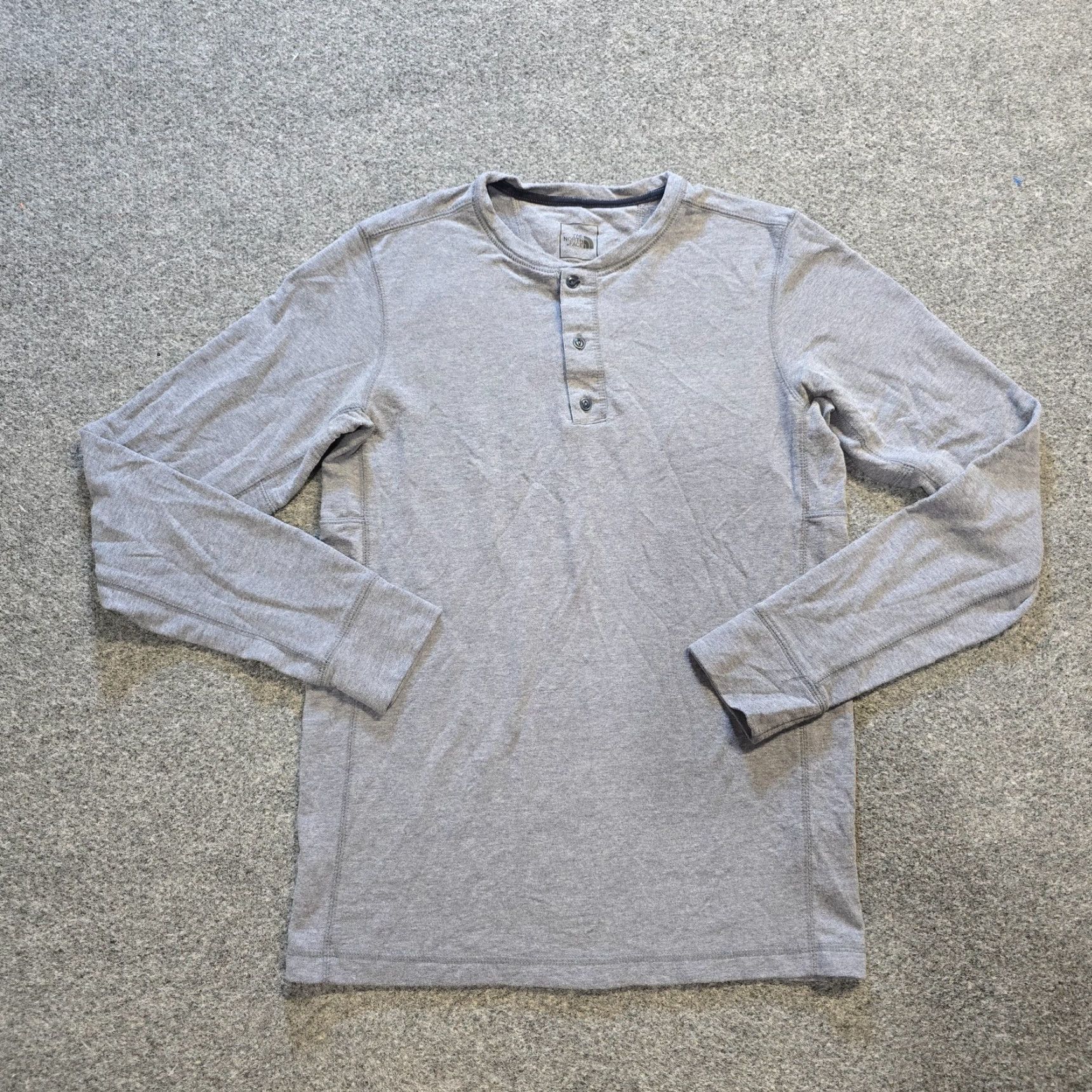 The North Face The North Face Shirt Mens Small Gray Blue Henley Long Sleeve Outdoor Layer Casual Size US S / EU 44-46 / 1 - 2 Thumbnail