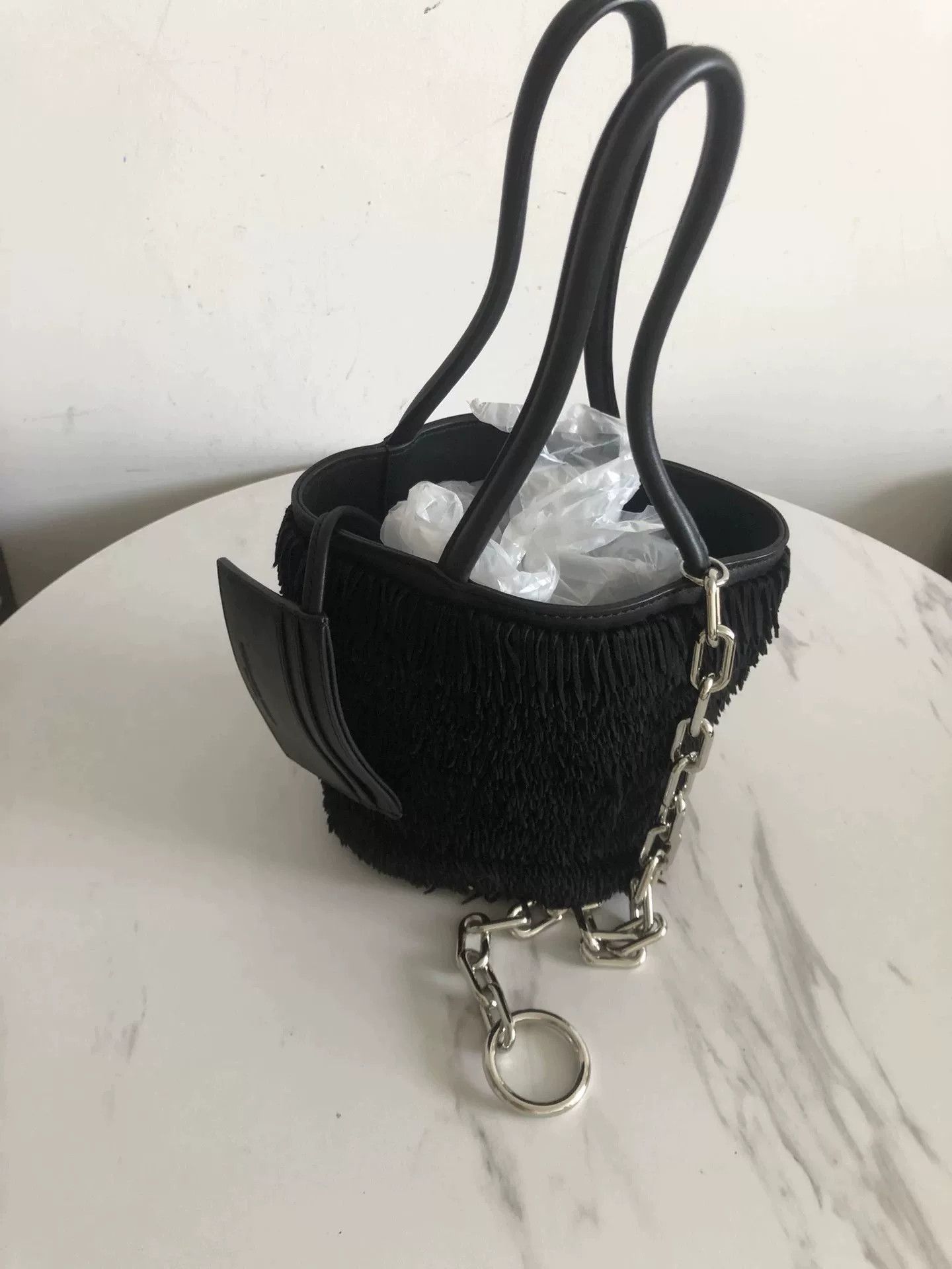 Alexander Wang Alexander Wang Black Fringe Bucket Bag Size ONE SIZE - 1 Thumbnail