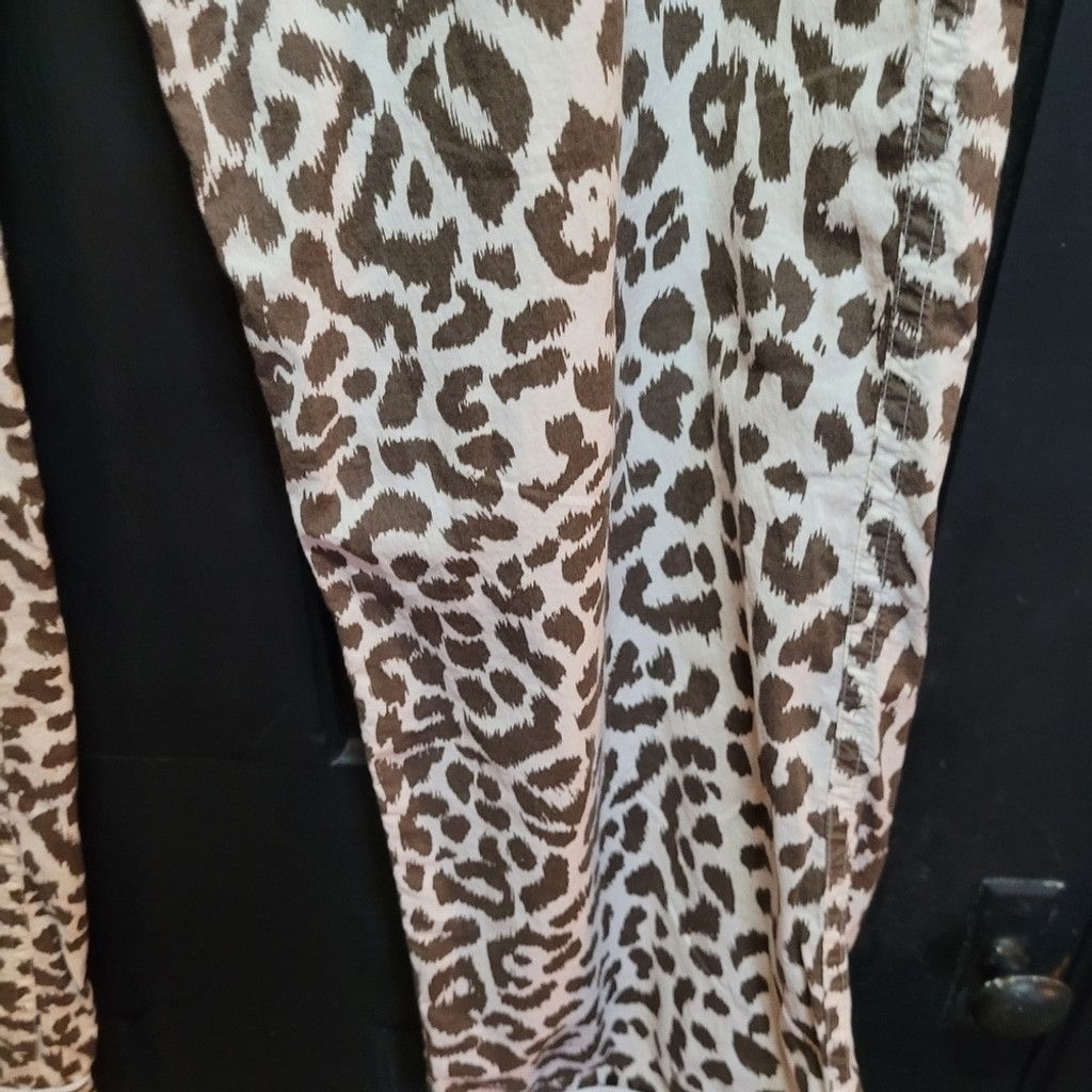 J.Crew J Crew, pants, lightweight, leopard ,tie waist, euc, M Size 30" / US 8 / IT 44 - 4 Thumbnail
