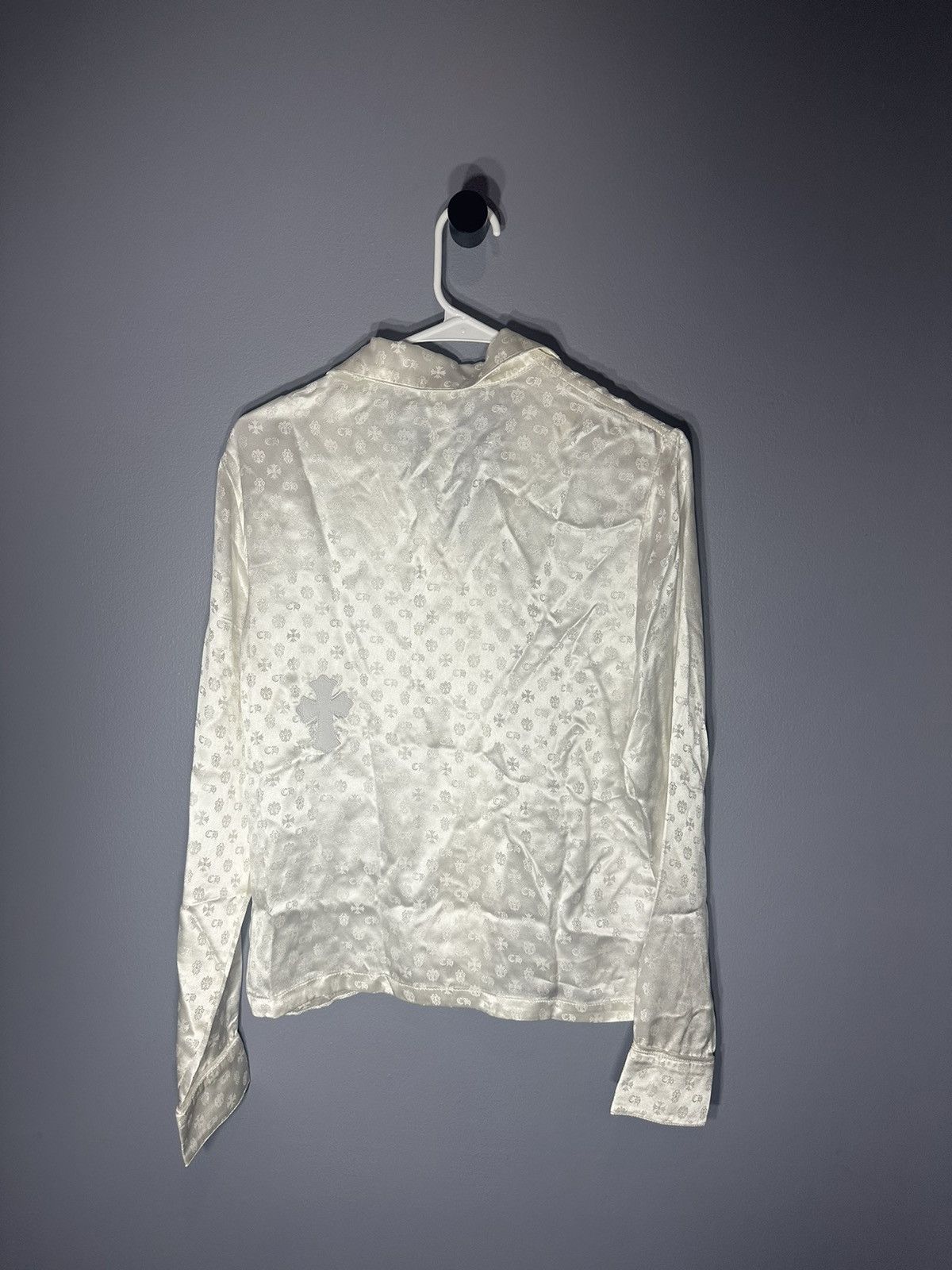 Chrome Hearts Chrome hearts white silk button up shirt Size M / US 6-8 / IT 42-44 - 5 Thumbnail