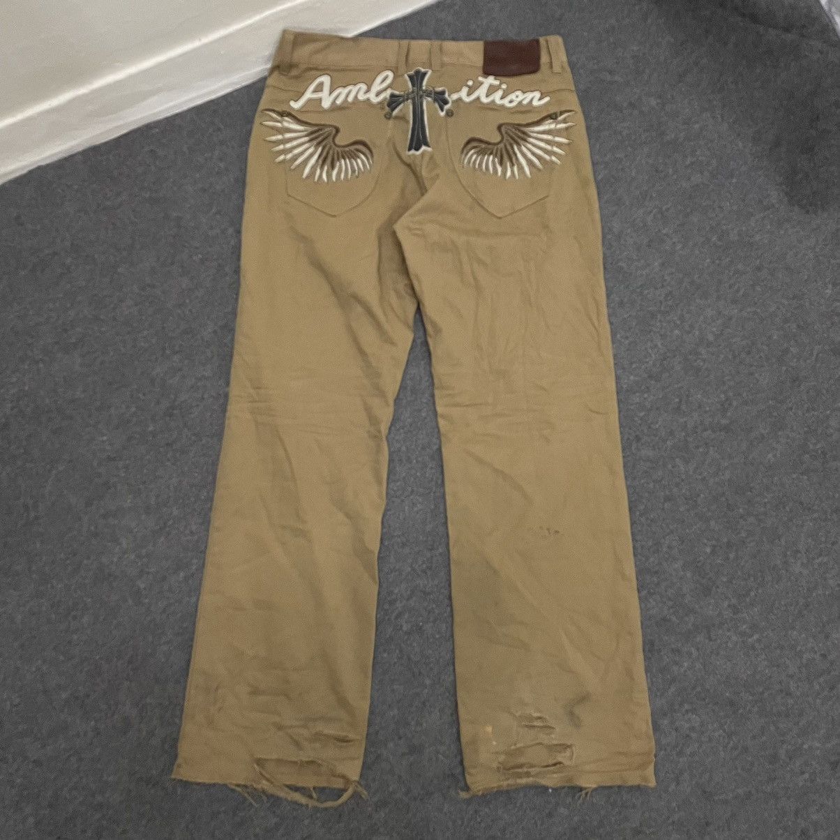 JNCO × Japanese Brand × Southpole Be ambitious Embroidery Cross Wing Ed Hardy Karakuri Style Size US 36 / EU 52 - 2 Thumbnail