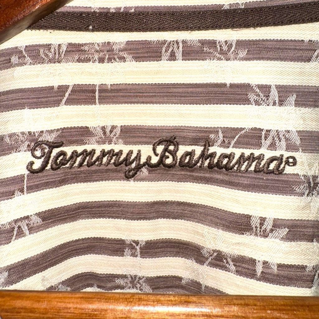 Tommy Bahama Tommy Bahama Tan Striped Silk L/S Button Down Shirt Size M Size US M / EU 48-50 / 2 - 2 Thumbnail