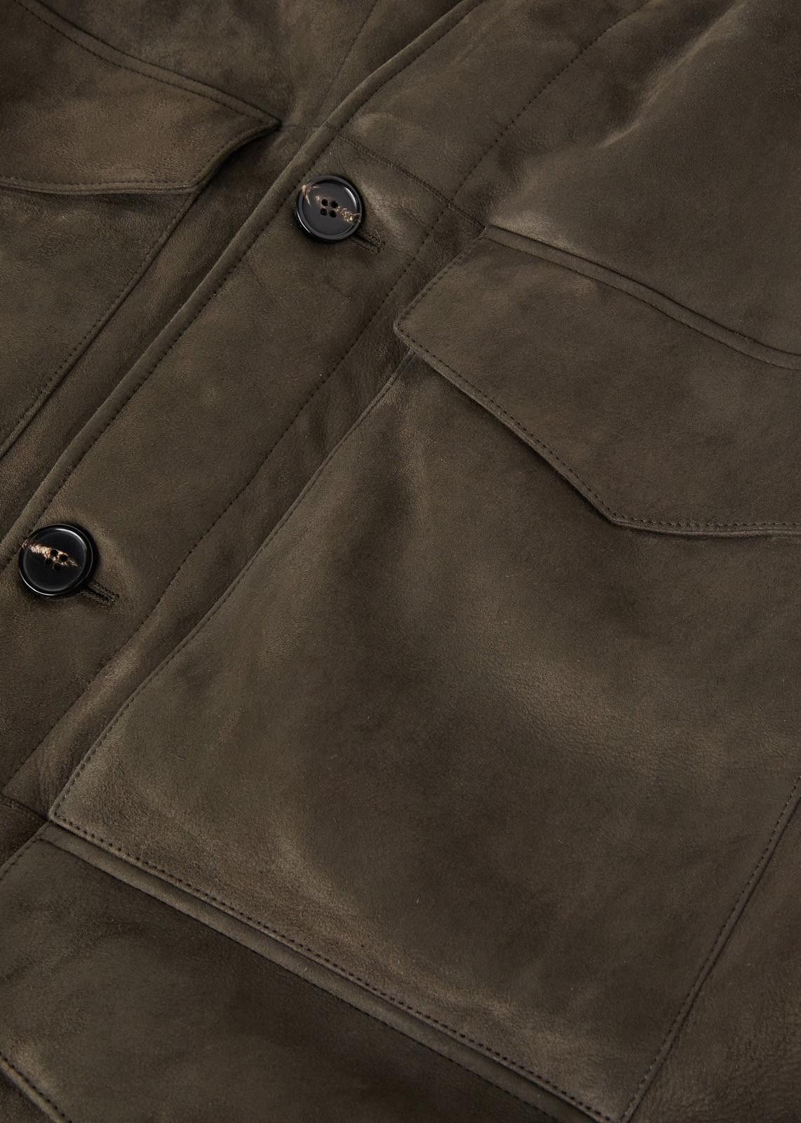 Loro Piana o1srvl11e1224 Shearling Field Jacket in Olive Green Size US S / EU 44-46 / 1 - 3 Thumbnail
