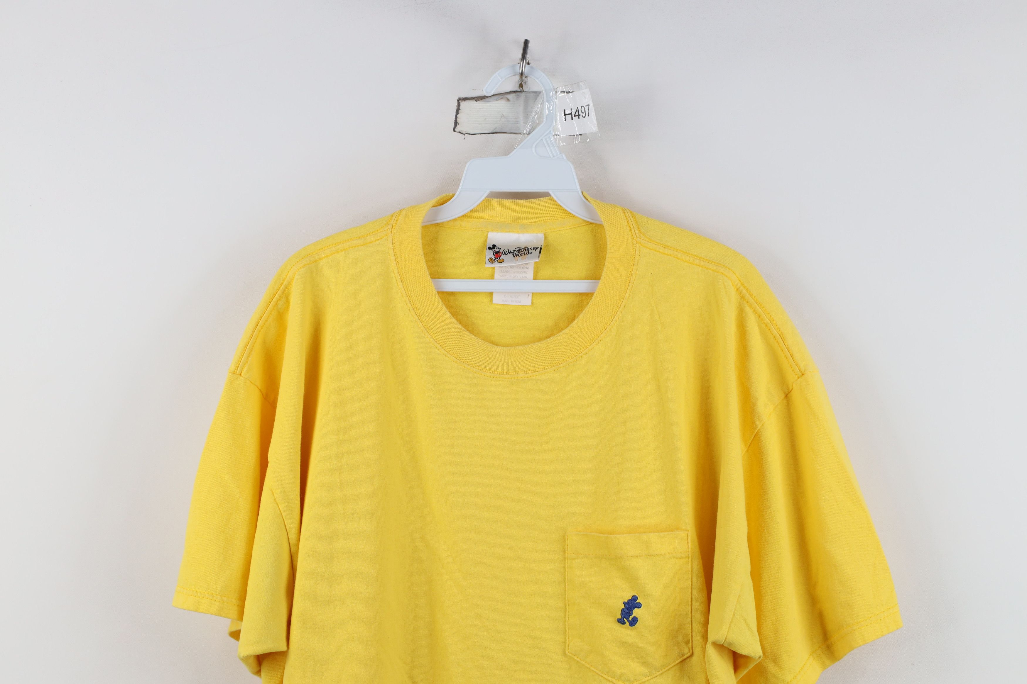 Disney Vintage 90s Walt Disney World Mickey Mouse Pocket T-Shirt Size US XL / EU 56 / 4 - 2 Thumbnail