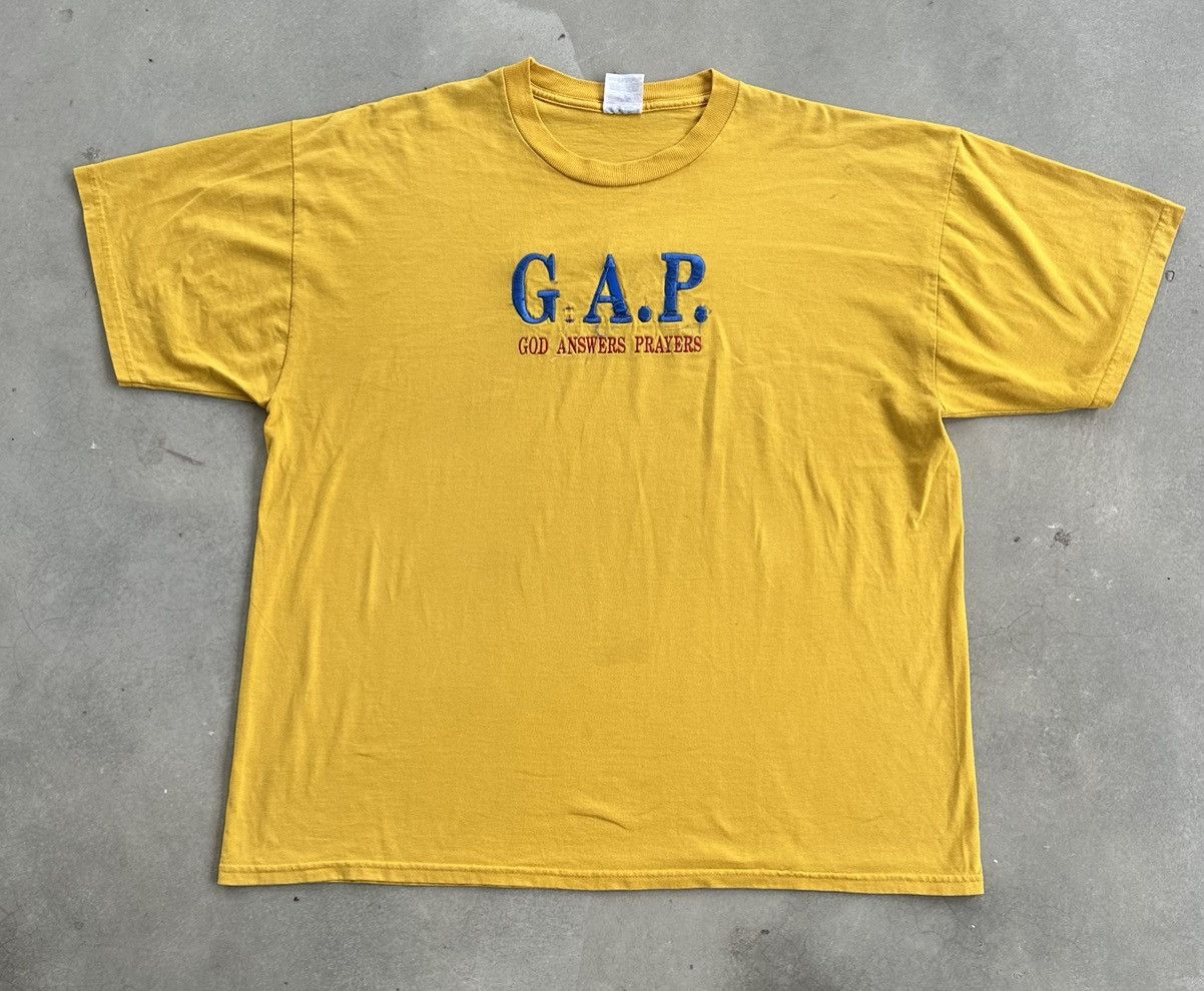 Vintage VINTAGS GAP (GOD ANSWERS PRAYERS) TEE Size US XXL / EU 58 / 5 - 1 Thumbnail