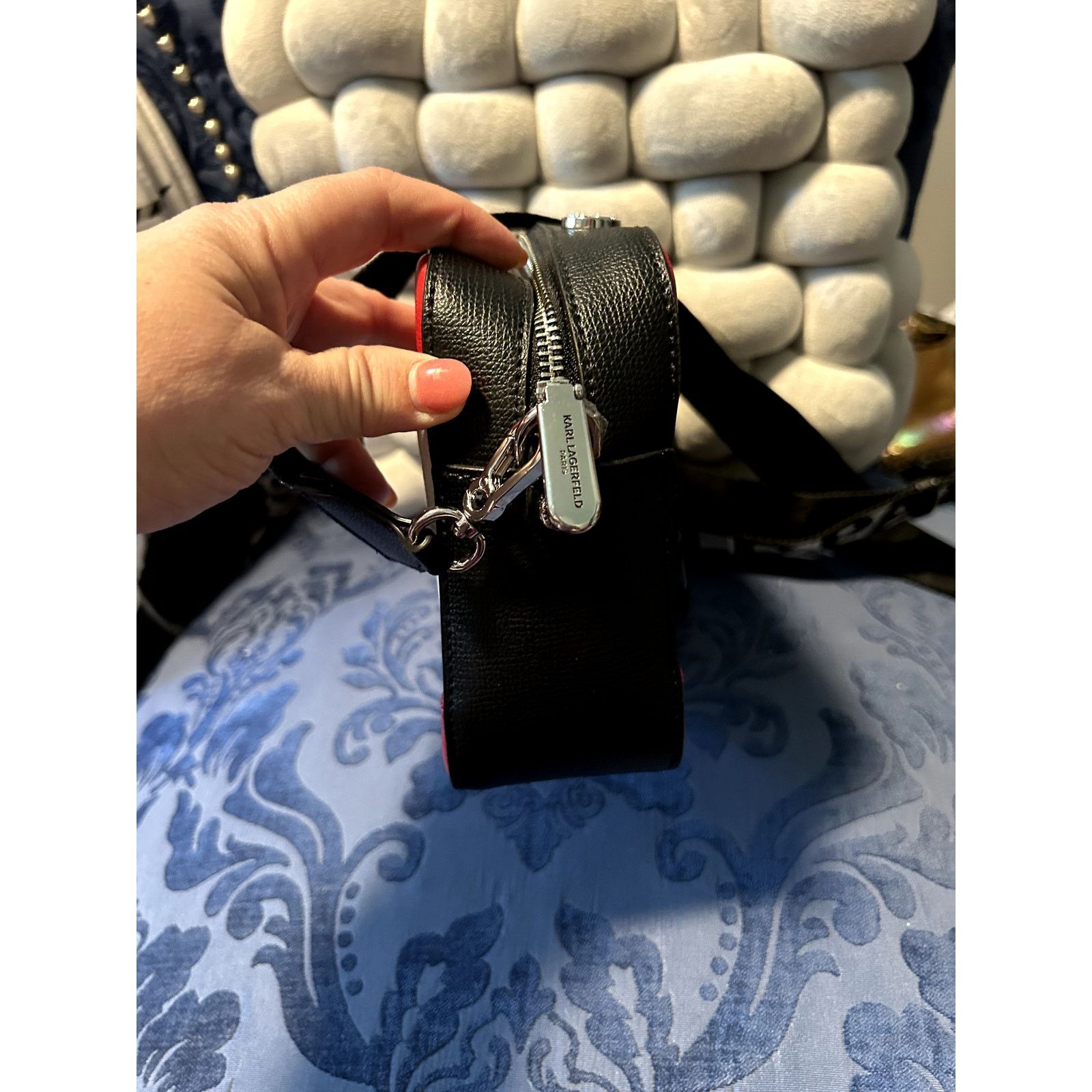 Karl Lagerfeld Karl Lagerfeld Paris Ikons Camera Crossbody Red White Black Size ONE SIZE - 3 Thumbnail