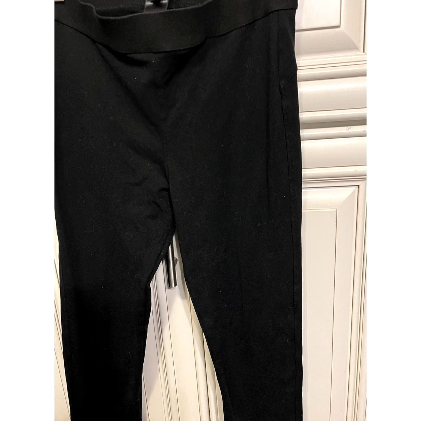Vintage David Lerner Split Knee Ankle Leggings S Black Womens Jegging Size 28" / US 6 / IT 42 - 3 Thumbnail