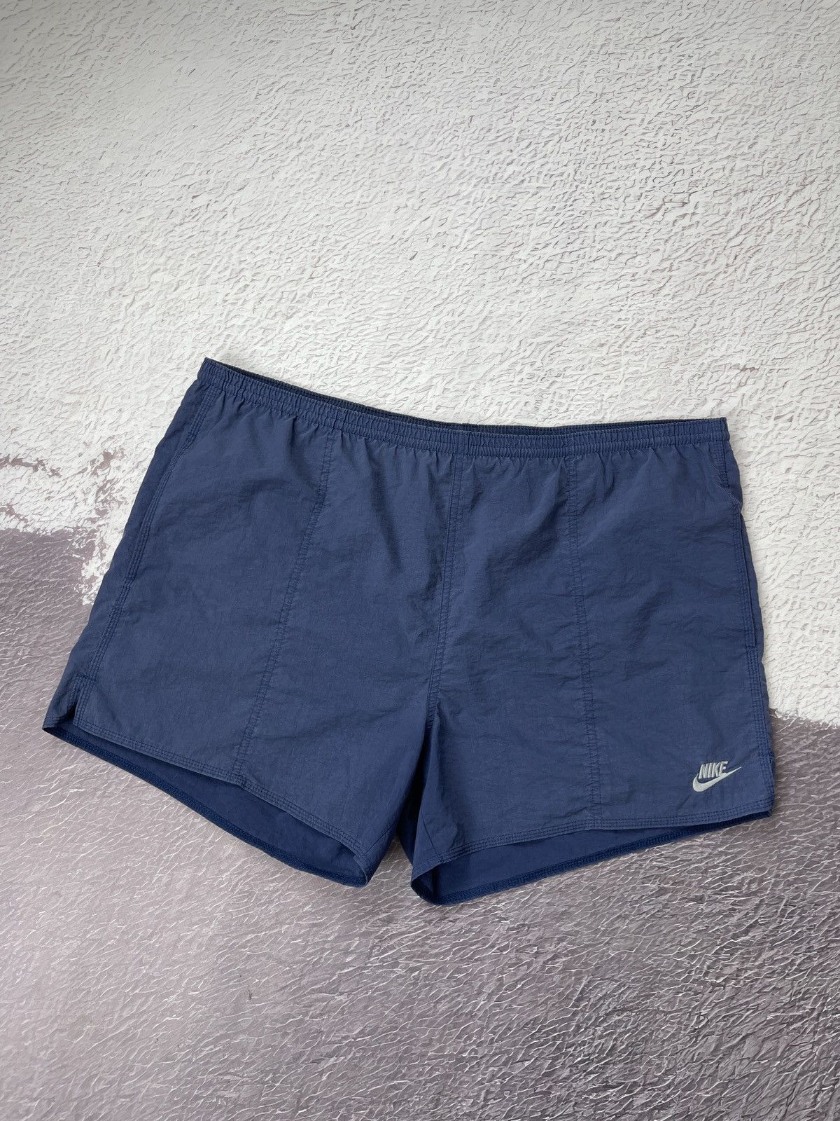 Nike Nike vintage 90s blue nylon shorts swoosh size XL Size US 38 / EU 54 - 1 Thumbnail