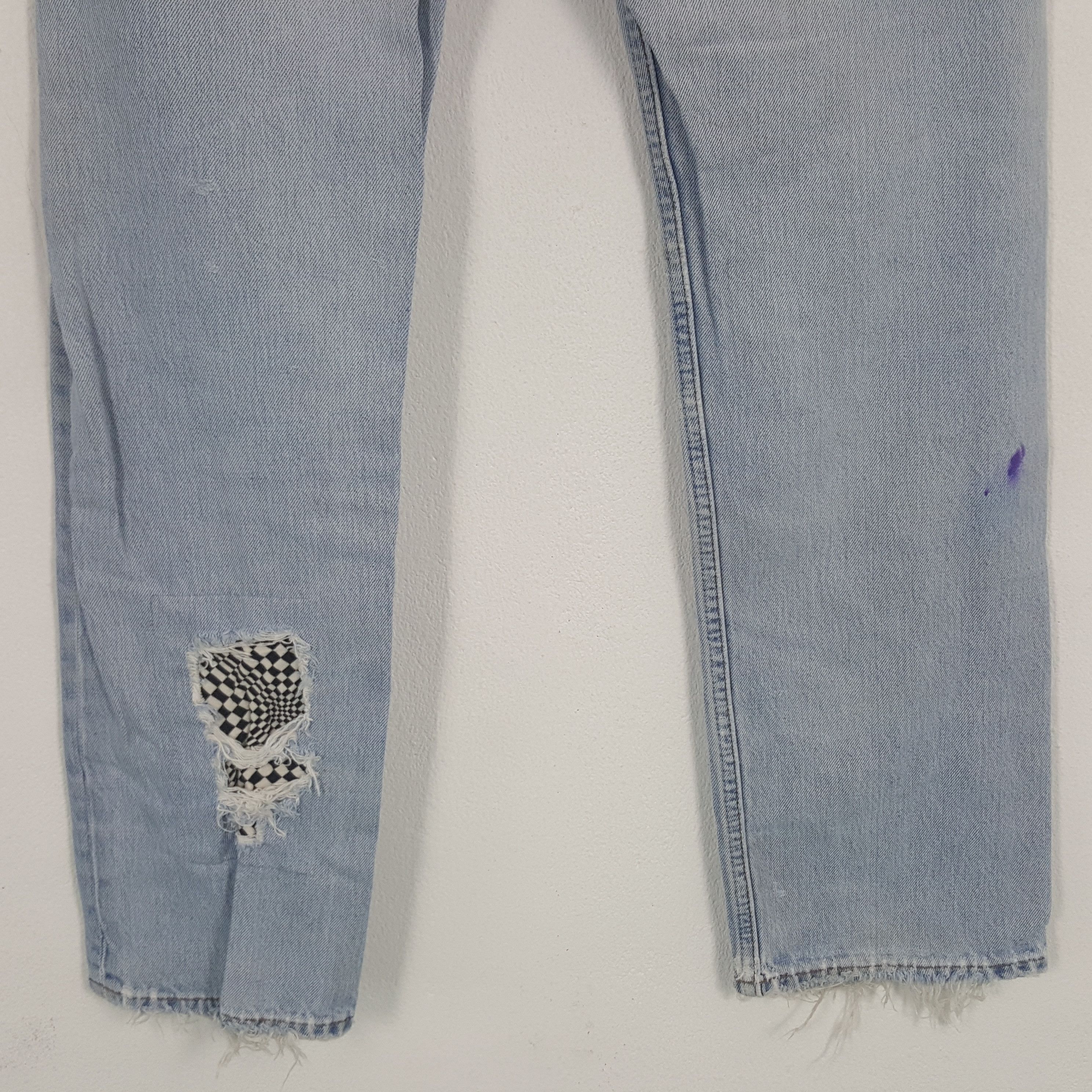 Levi's × Vintage Vintage Levi's 501 Distressed Patch Denim Jeans Size US 28 / EU 44 - 6 Thumbnail